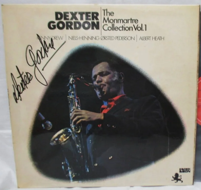 Dexter Gordon signed autographed lp original jazz great very rare, image 2