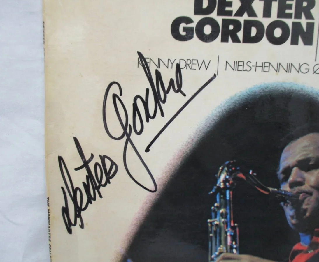 Dexter Gordon signed autographed lp original jazz great very rare, image 3