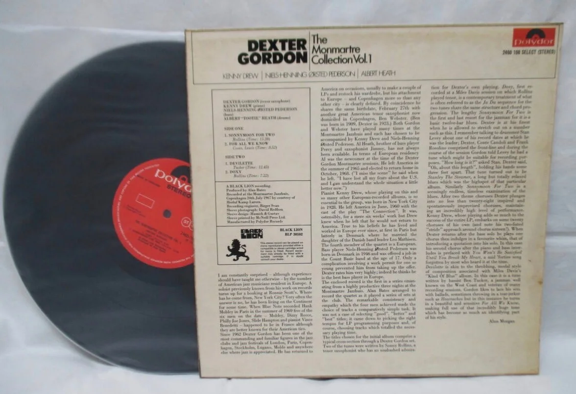 Dexter Gordon signed autographed lp original jazz great very rare, image 4