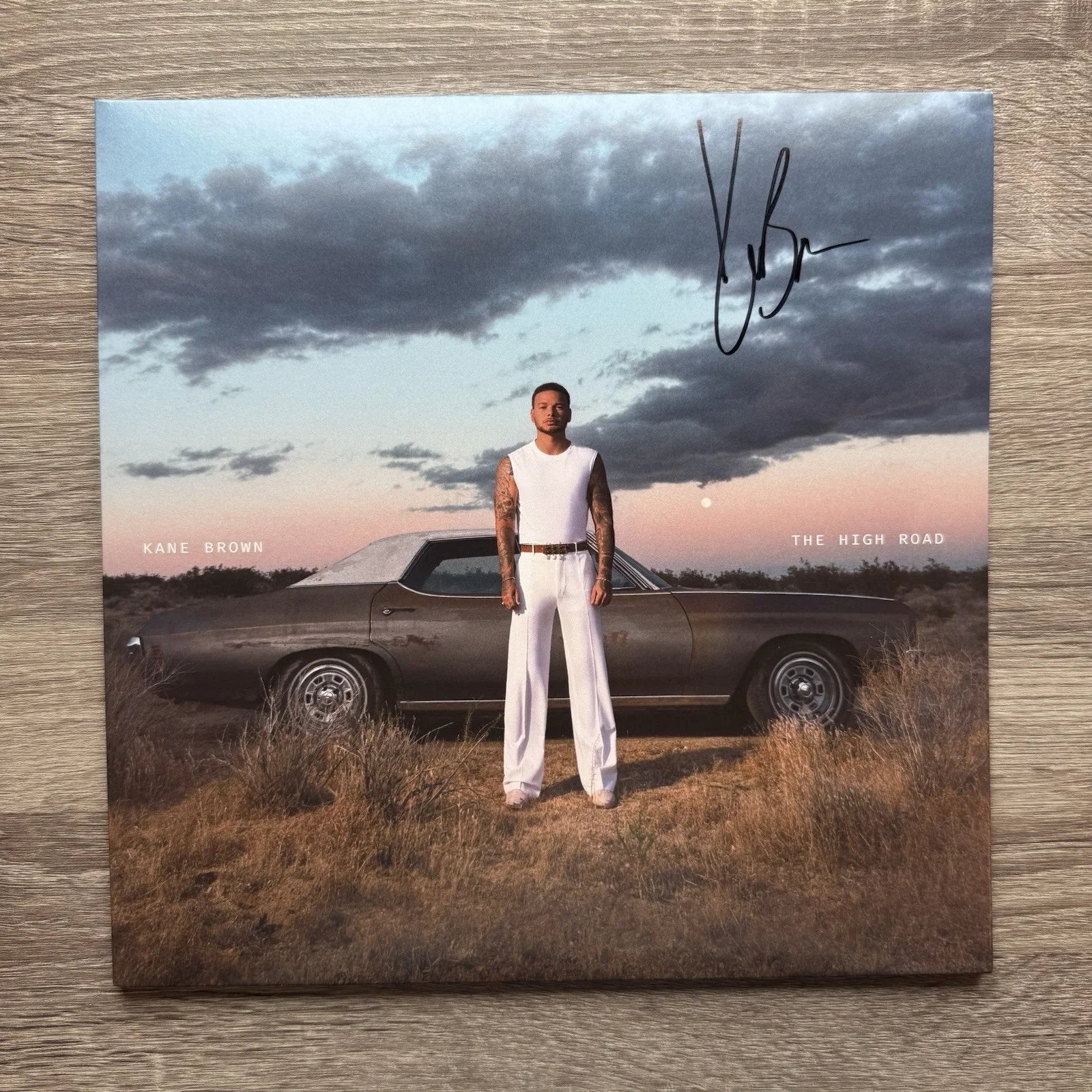 Kane Brown Autographed The High Road Fog Variant Record 2LP Vinyl Signed JSA, изображение 2