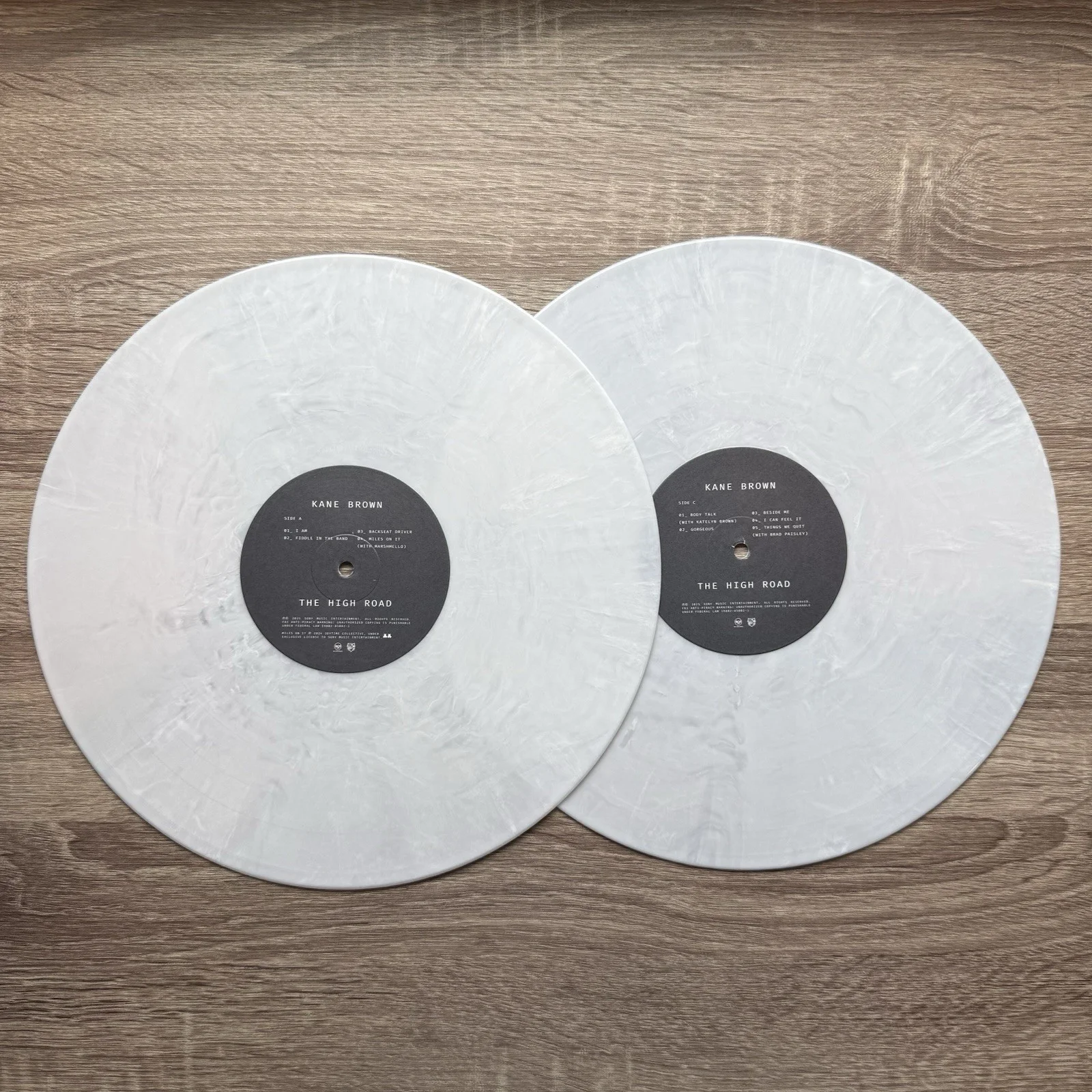 Kane Brown Autographed The High Road Fog Variant Record 2LP Vinyl Signed JSA, изображение 5