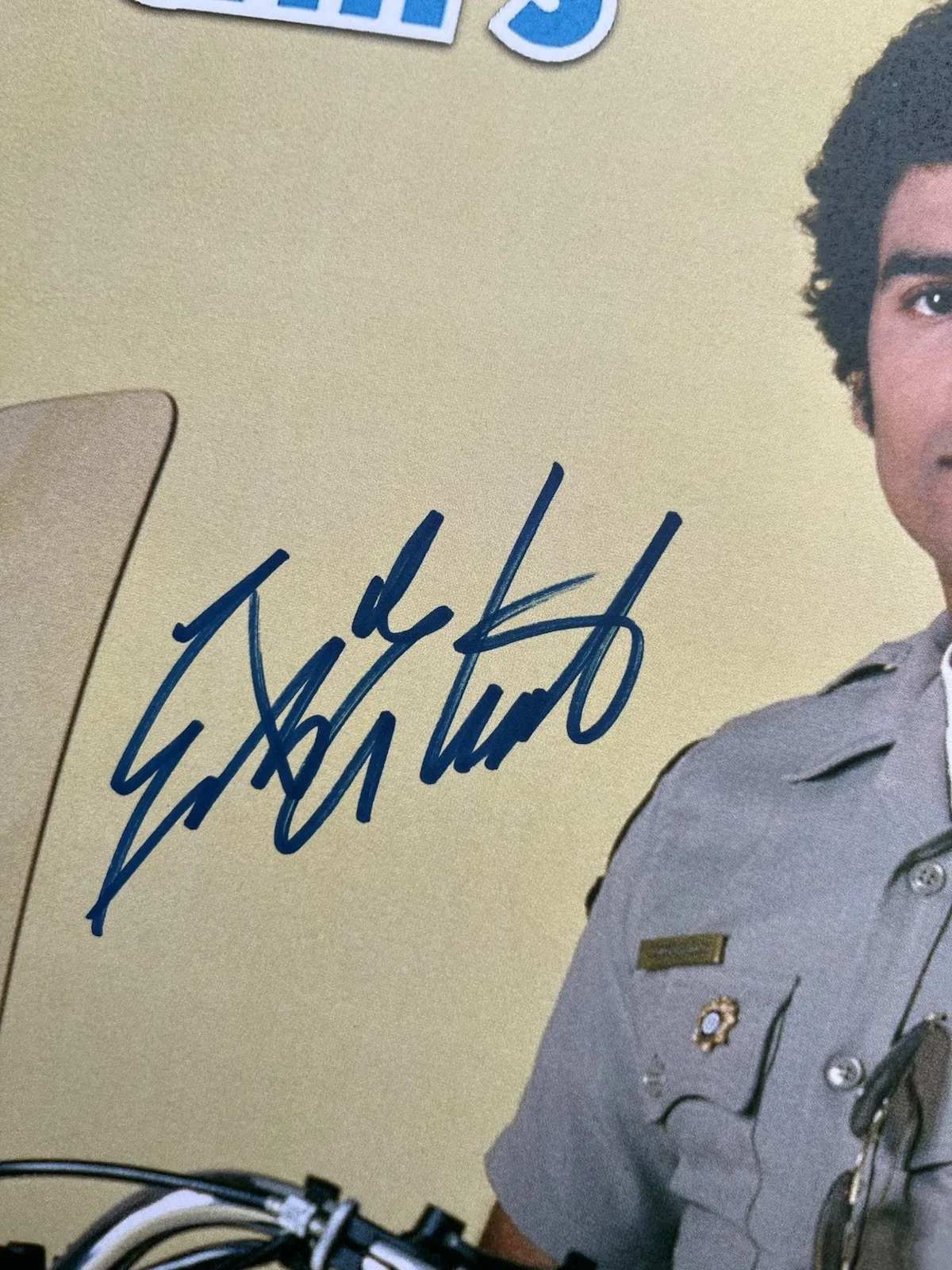 Erik Estrada — Erik Estrada Signed Ponch 11x17 Photo Steel City Con COA Chips, изображение 4