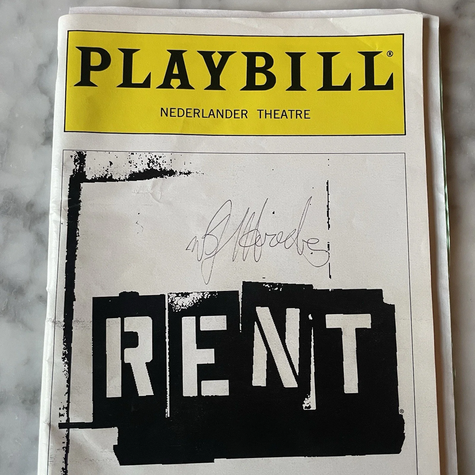 Wilson Jermaine Heredia — RENT Broadway Playbill 1999 Signed By OBC Member Wilson Jermaine Heredia, image 2