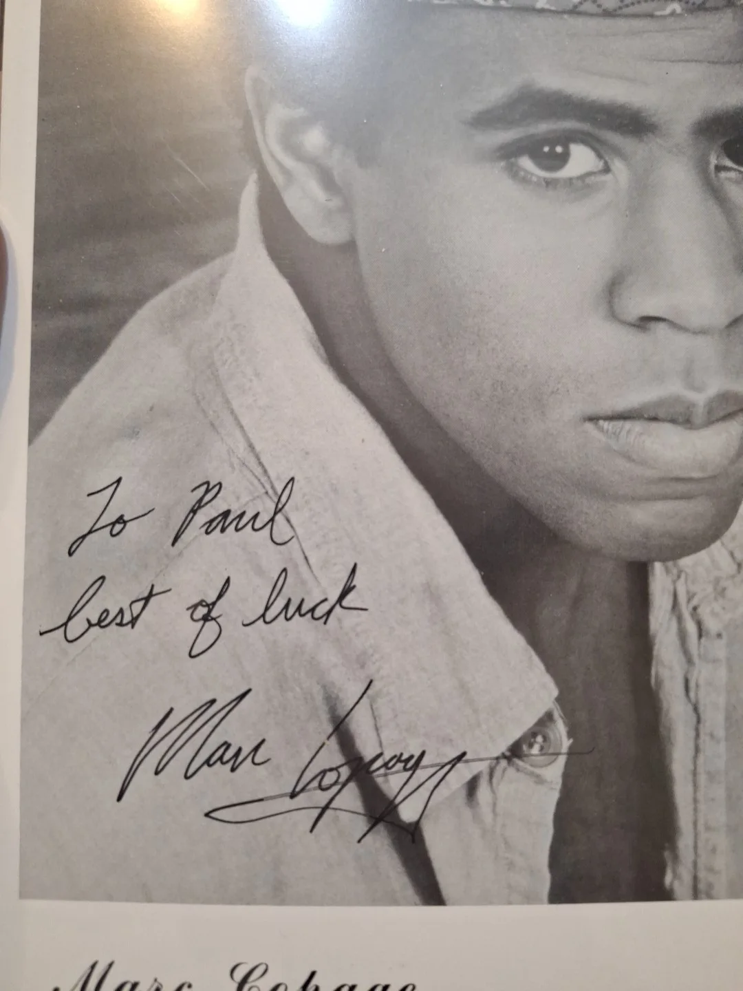 Marc Copage Signed 8x10 B/W Photo Beckett COA Actor Sitcom 'Julia', image 2