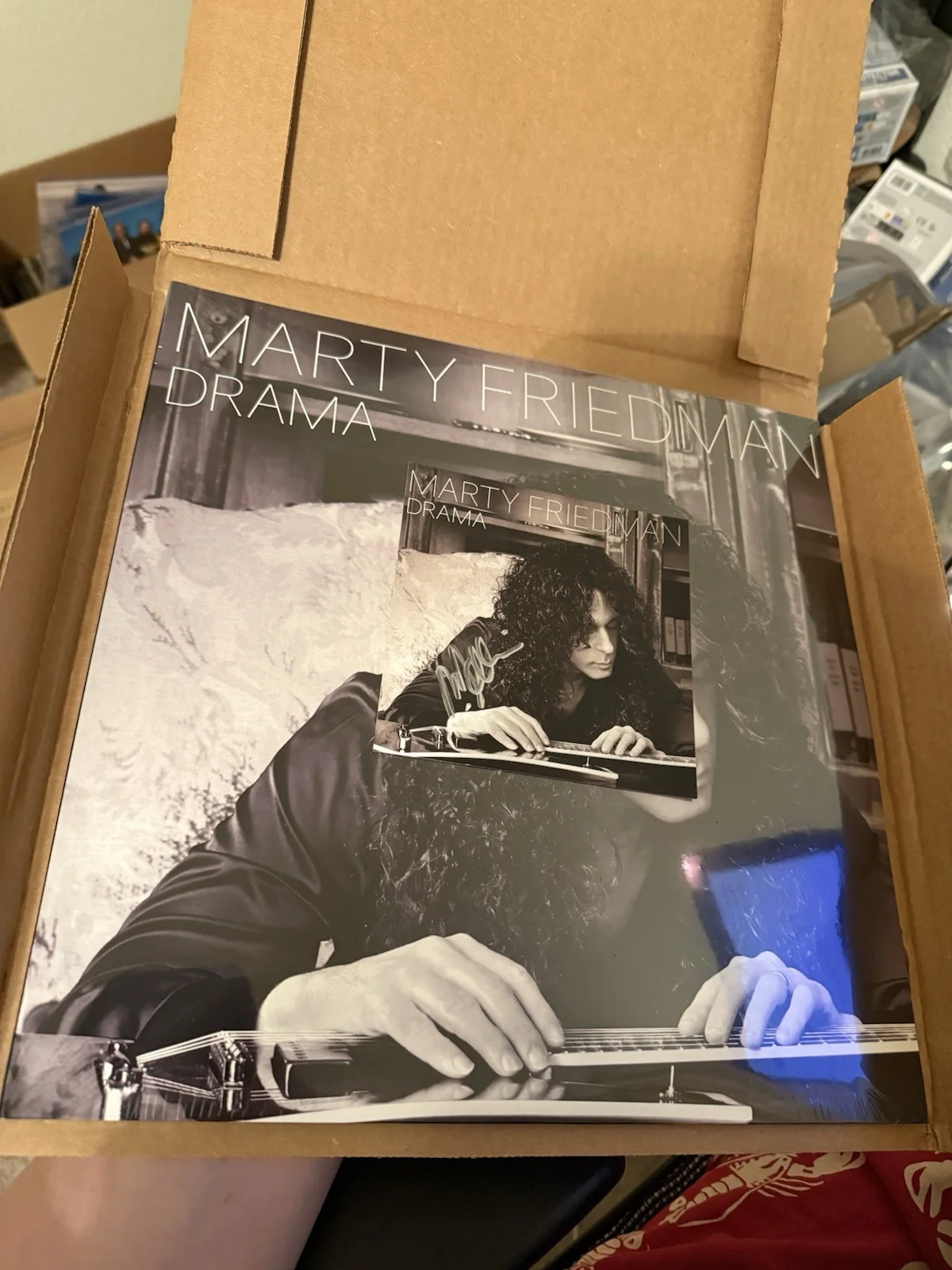 MARTY FRIEDMAN SIGNED 'DRAMA' Cd card SOLO ALBUM VINYL RECORD Megadeth TalkShop, изображение 2