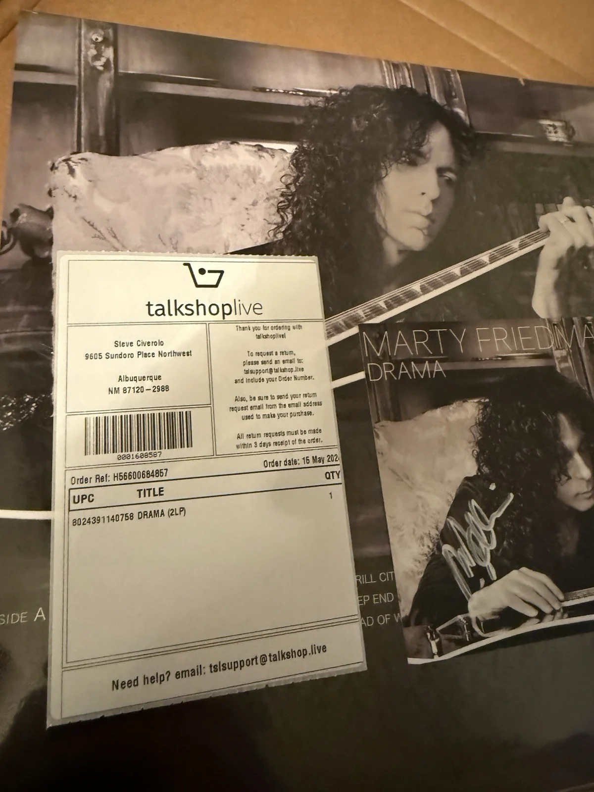 MARTY FRIEDMAN SIGNED 'DRAMA' Cd card SOLO ALBUM VINYL RECORD Megadeth TalkShop, изображение 5