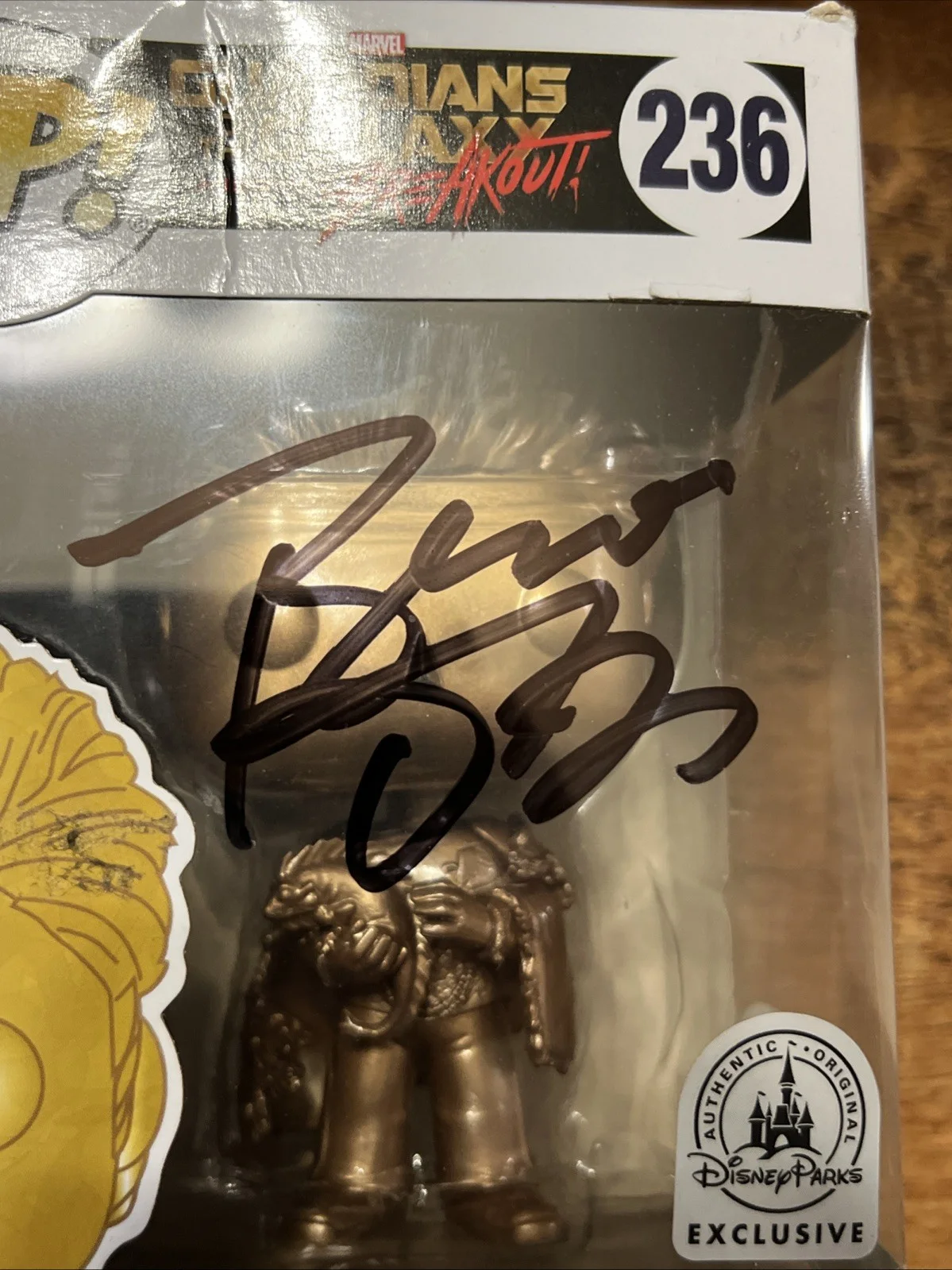 Benicio Del Toro — Benicio Del Toro Signed The Collector Funko POP JSA Coa Guardians Of The Galaxy, изображение 2