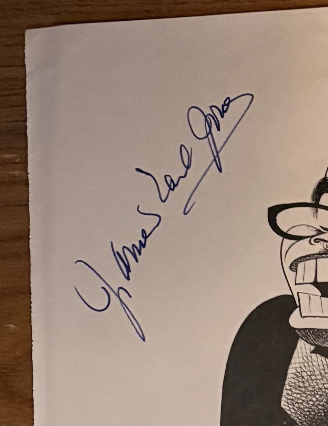 James Earl Jones Signed 8.5x11 Page of a Hirschfeld Print W/COA, изображение 5