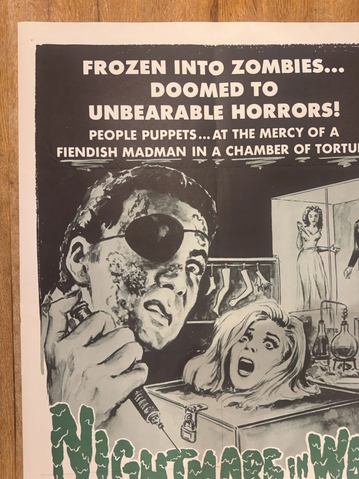 Nightmare In Wax 1969 Original 27x41" US One Sheet Movie Poster Rare, изображение 5