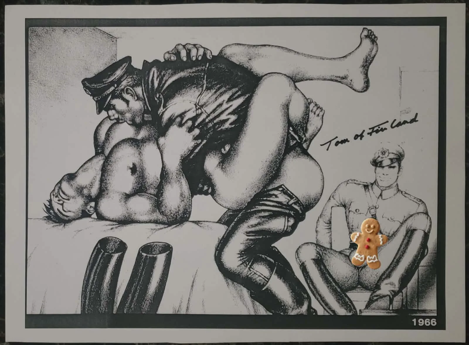 tom of finland print signed autograph gay erotica, image 2