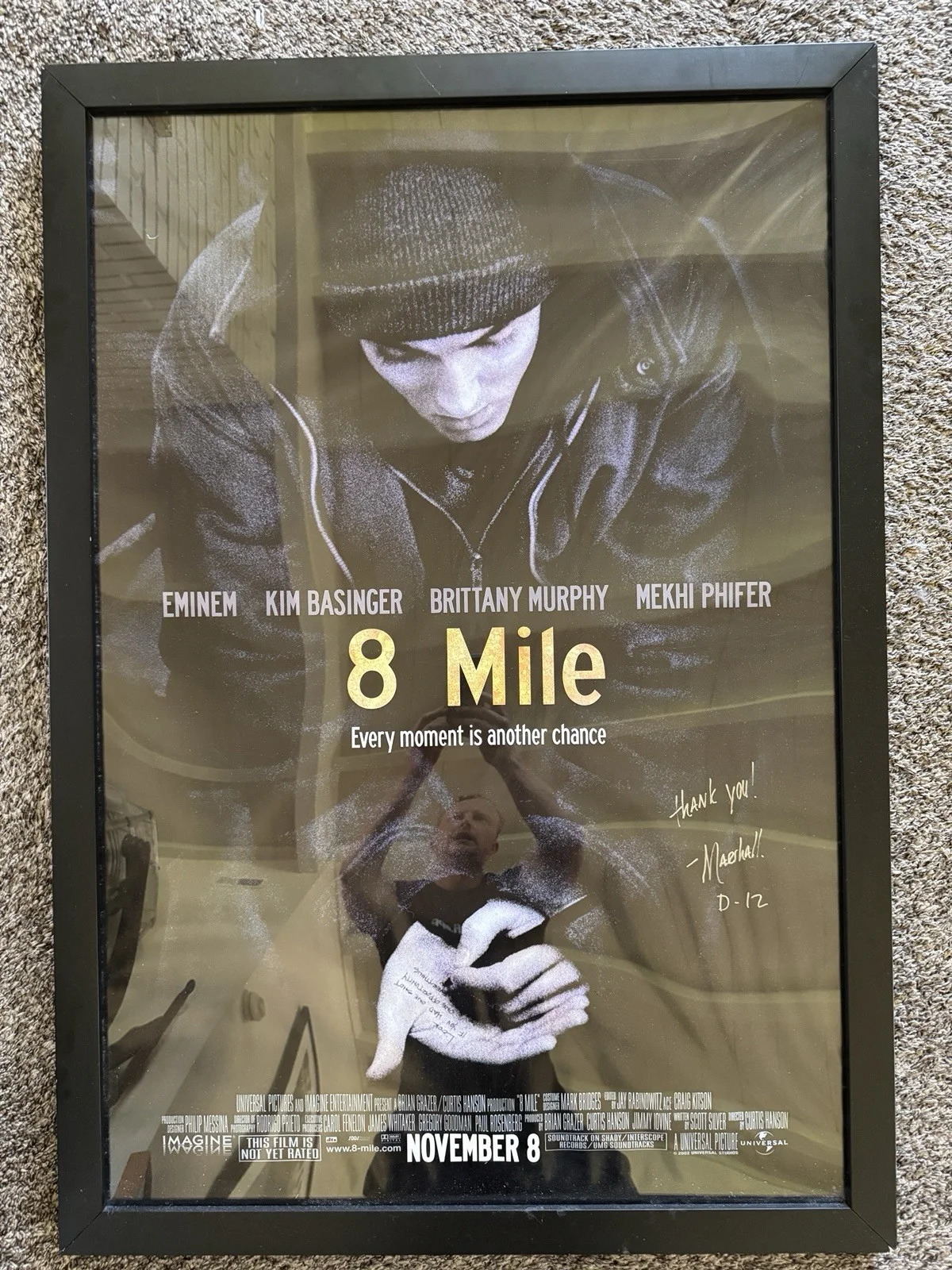 Signed Eminem 8 Mile Poster, image 2