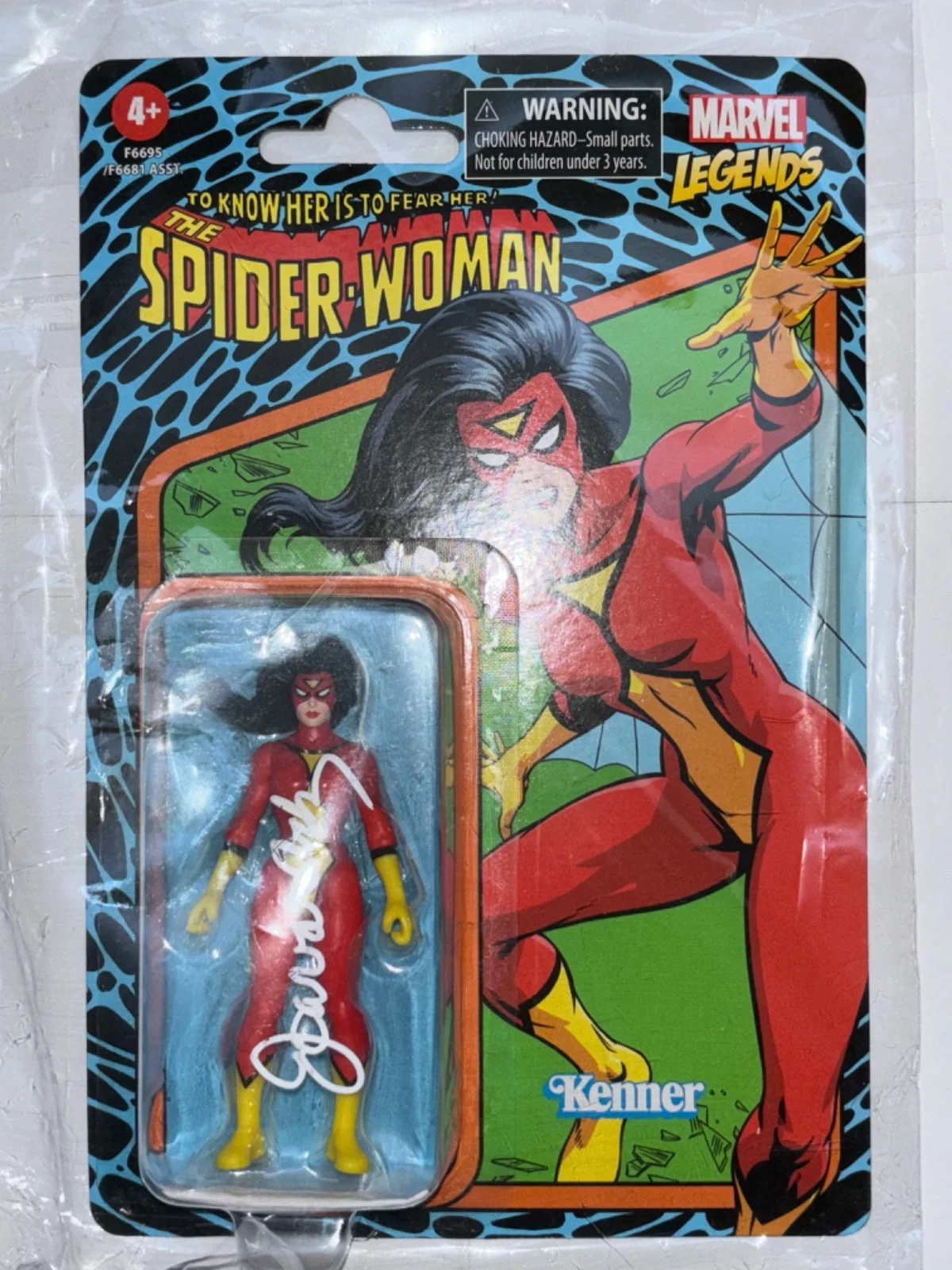 Joan Van Ark — Joan Van Ark Signed Spider Woman Action Figure COA Autographed Marvel Legends