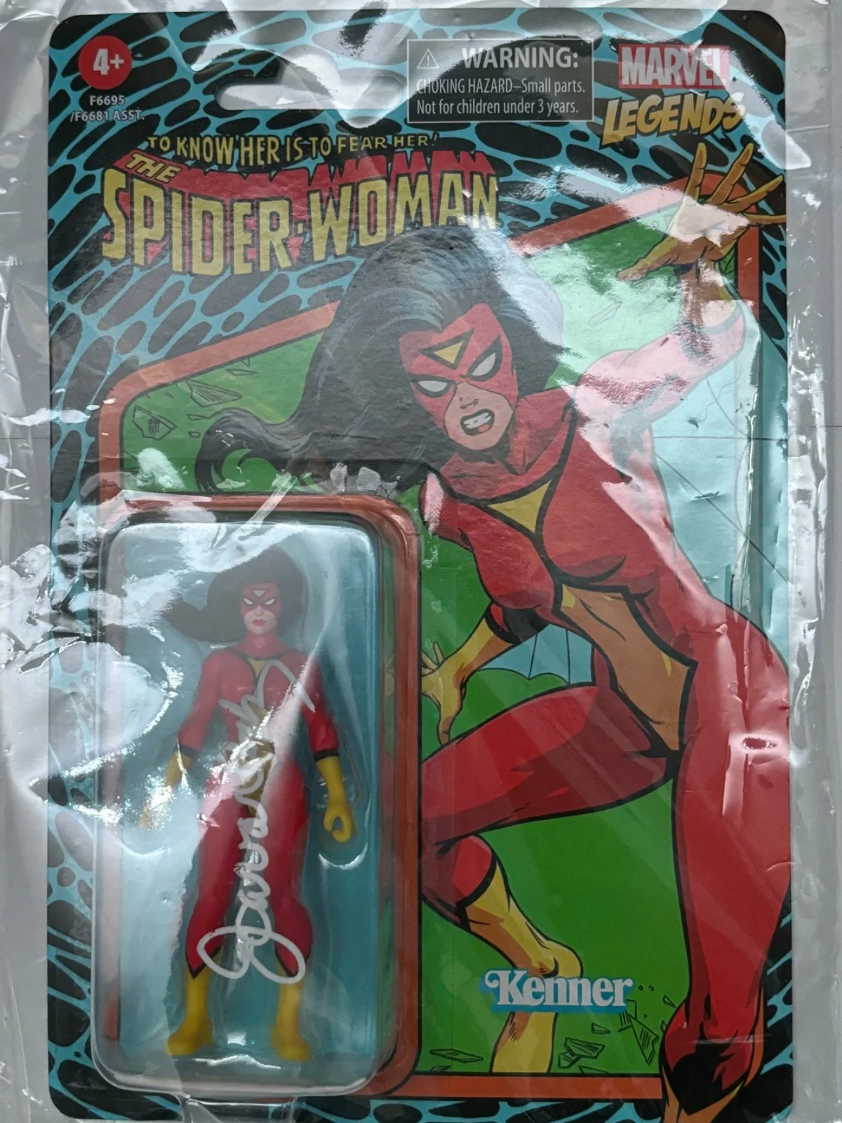 Joan Van Ark — Joan Van Ark Signed Spider Woman Action Figure COA Autographed Marvel Legends, изображение 3