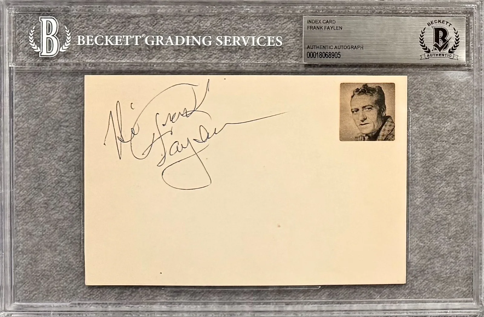 Frank Faylen — FRANK FAYLEN Signed Autographed 4x6 INDEX CARD Copper Canyon Funny Girl BECKETT, изображение 3