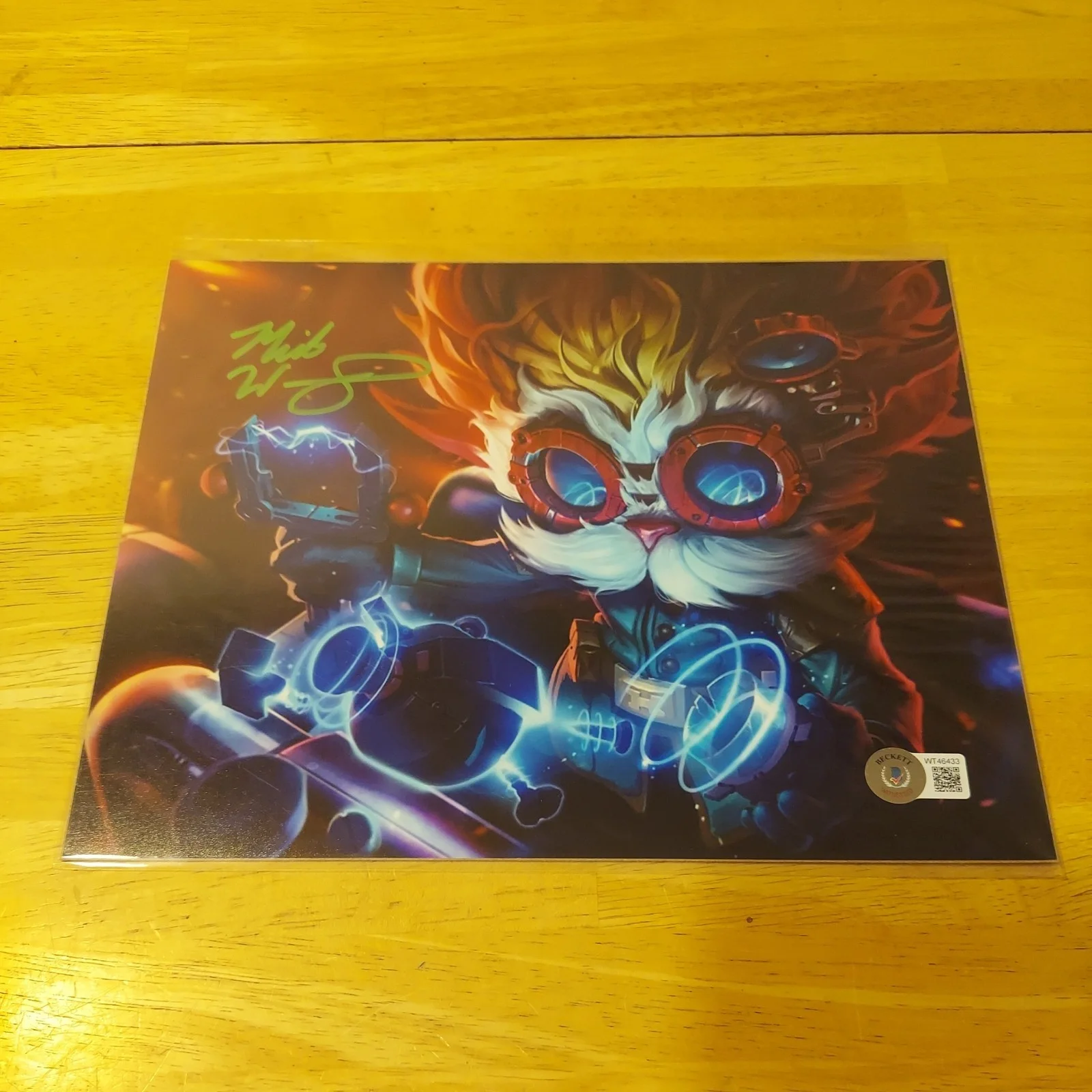 MICK WINGERT "Heim." LEAGUE OF LEGENDS signed autographed 8x10 Bam Box Gamer BAS, image 2