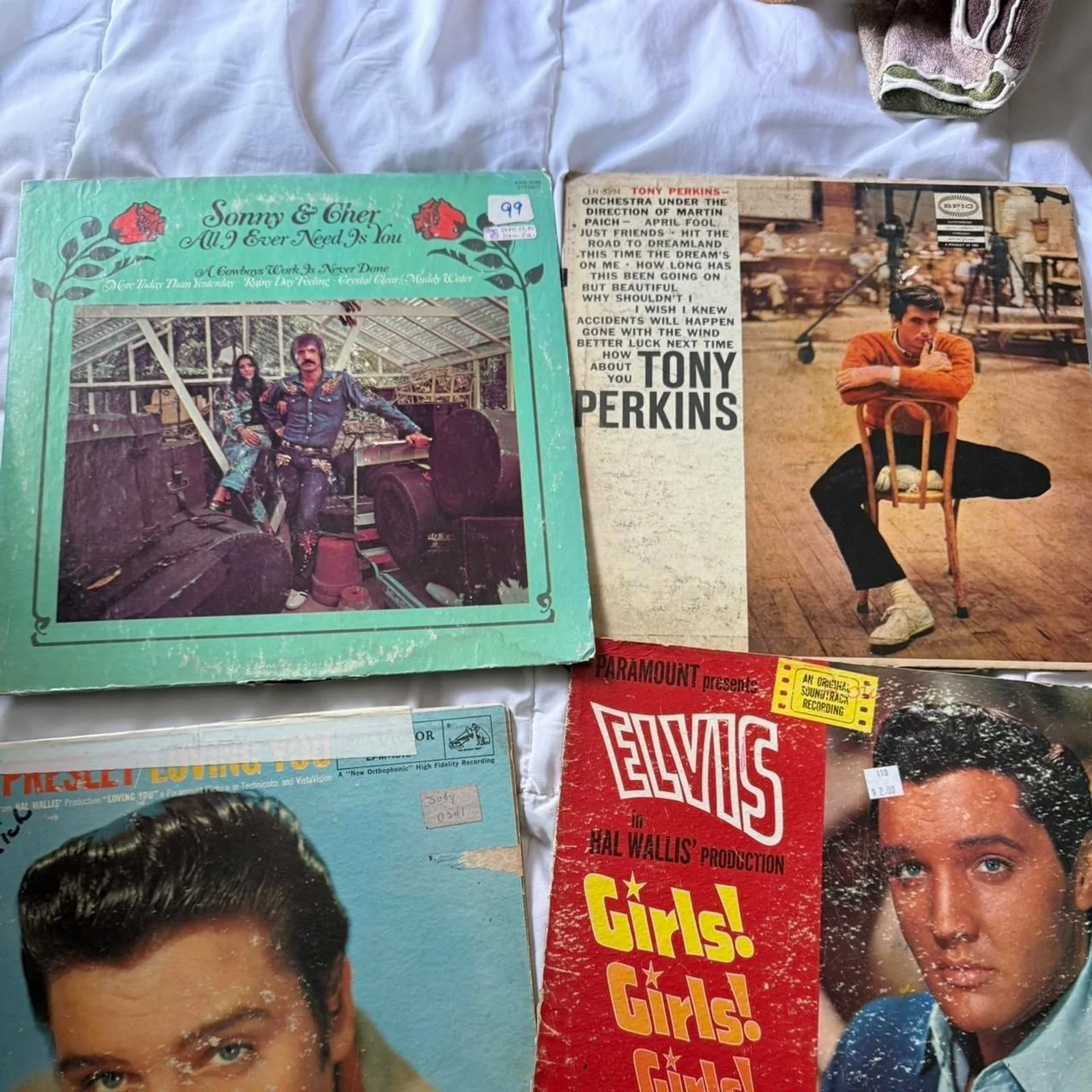 1960s Lot of 6 rock and roll vinyl record collection featuring 2 Elvis Presley,, изображение 2
