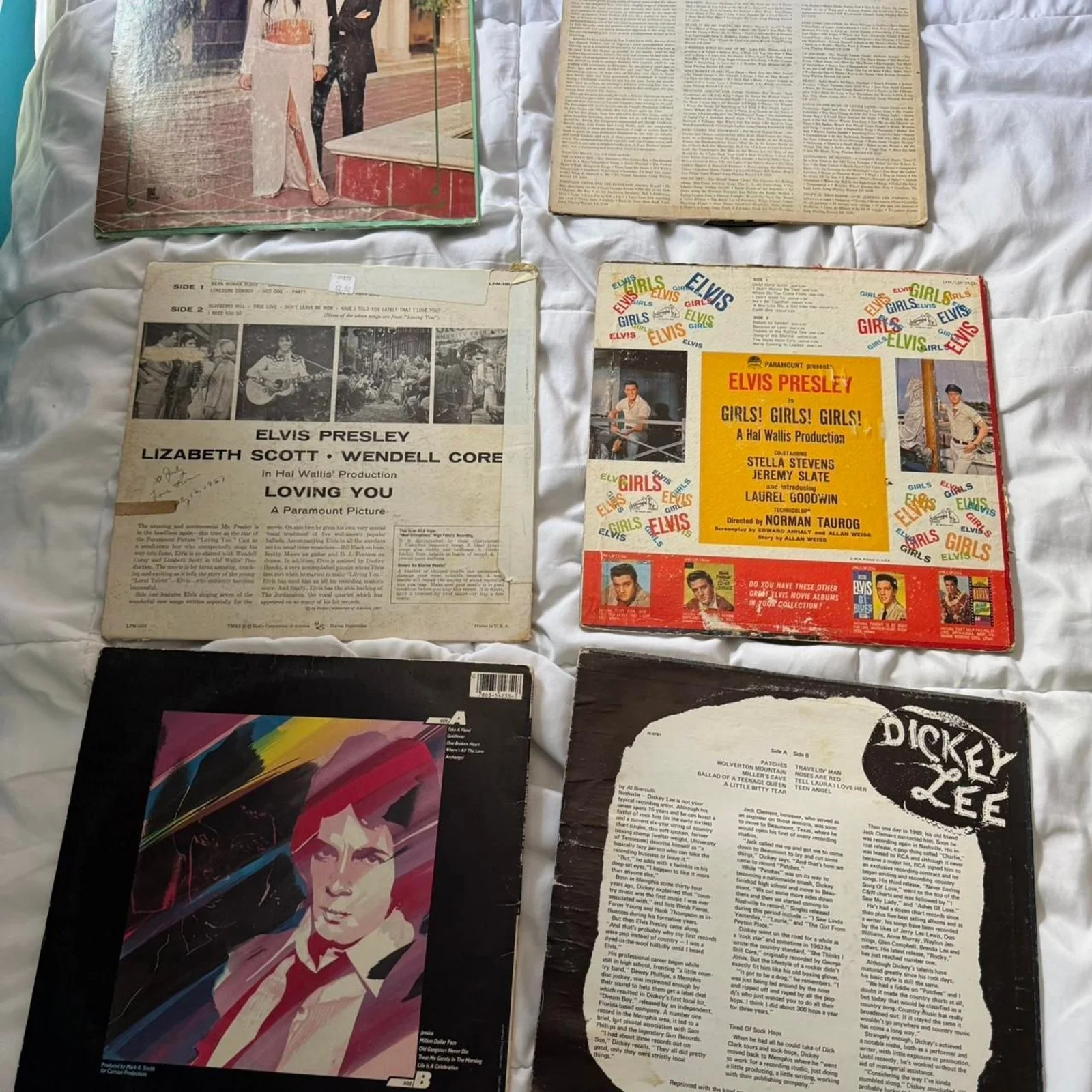 1960s Lot of 6 rock and roll vinyl record collection featuring 2 Elvis Presley,, изображение 4