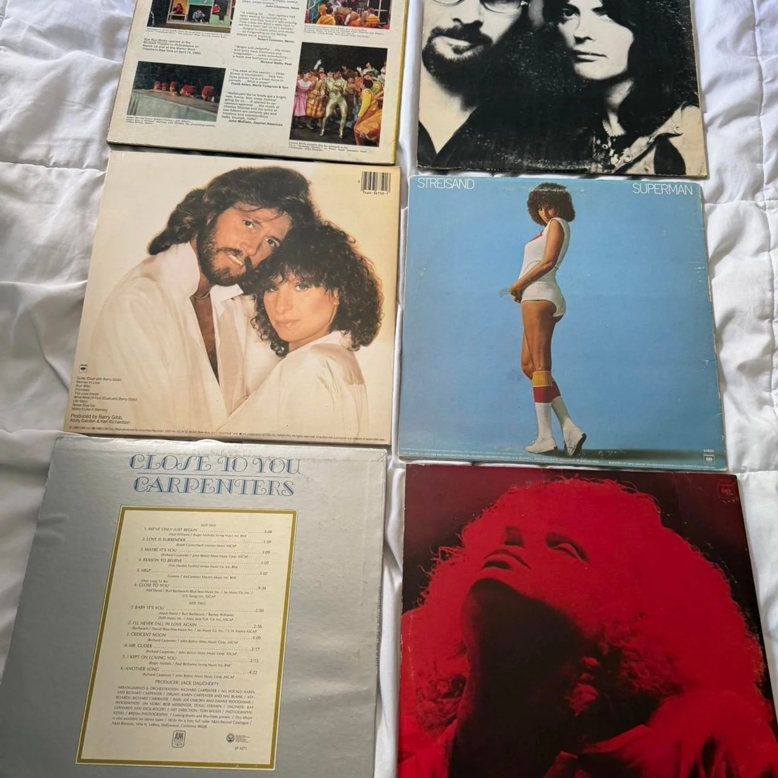 6 vinyl record lot, 3 Barbra Streisand,seals & crofts,carpenters, Bye Bye Birdie, изображение 5