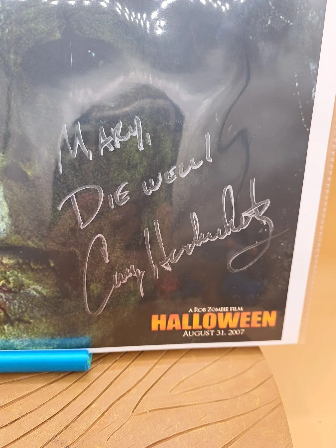 CASEY HENDERSHOT — Casey Hendershot signed 8x10 Photo Michael Myers Rob Zombie's Halloween *To Mary, изображение 2