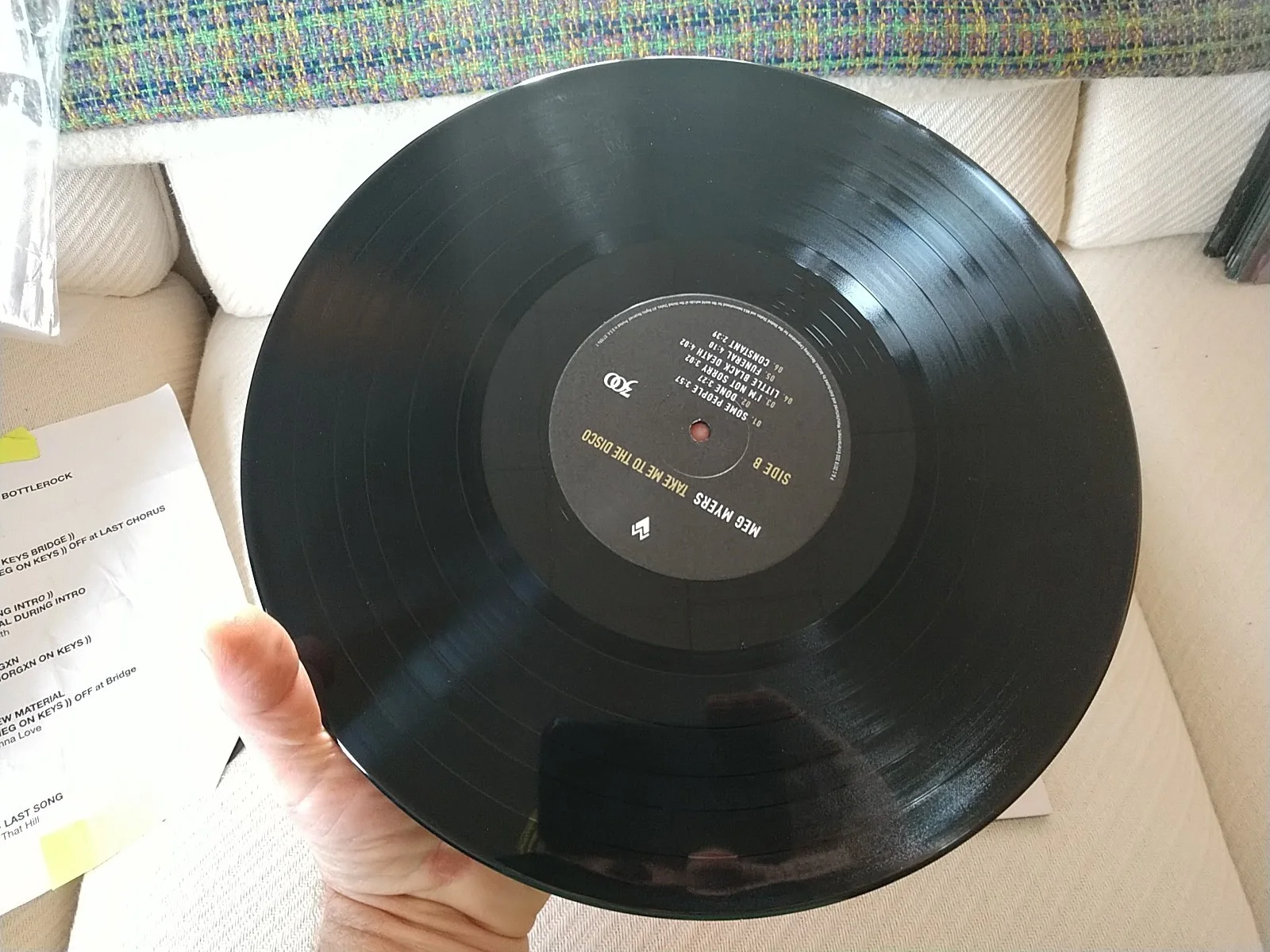 Meg Myers Signed Take Me To The Disco 2018 LP W/ Set List Mint, изображение 5
