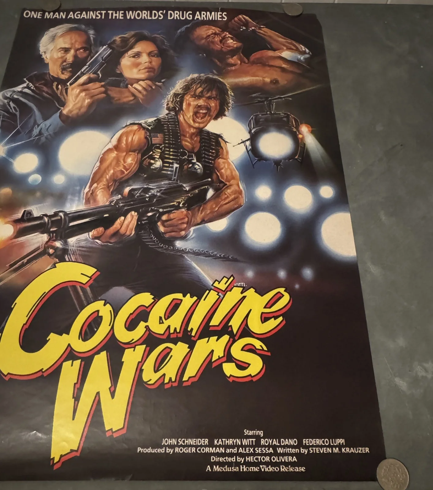 Cocaine Wars Original Video Shop VHS Poster 1985, изображение 3