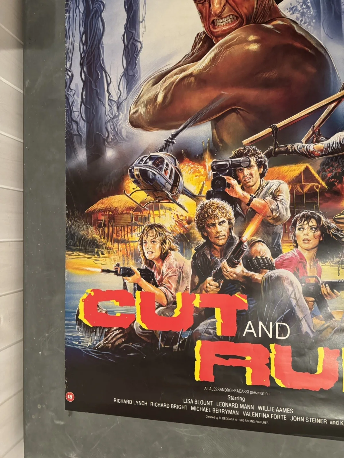 Cut And Run Rolled Video Shop Poster 1984 Extremely Rare UK One Sheet, image 5
