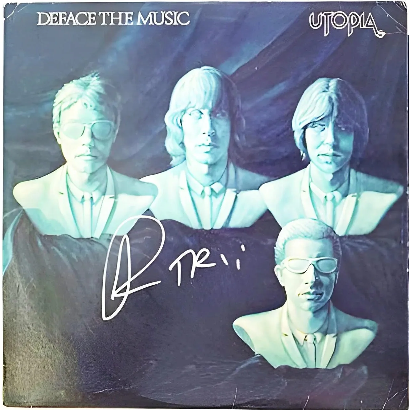 Todd Rundgren autographed Utopia "Deface The Music" vinyl record album. W/COA, изображение 2