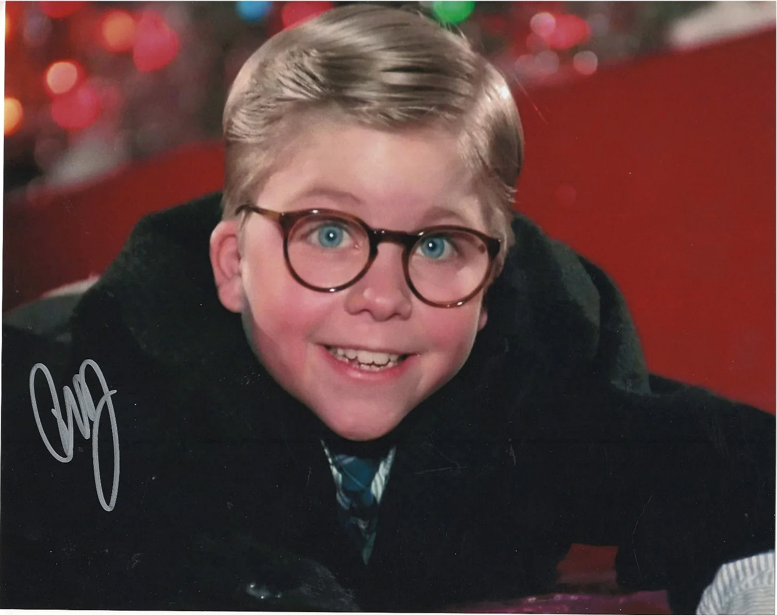 PETER BILLINGSLEY — PETER BILLINGSLEY RALPHIE A CHRISTMAS STORY RARE SIGNED CHRISTMAS STORY PHOTO
