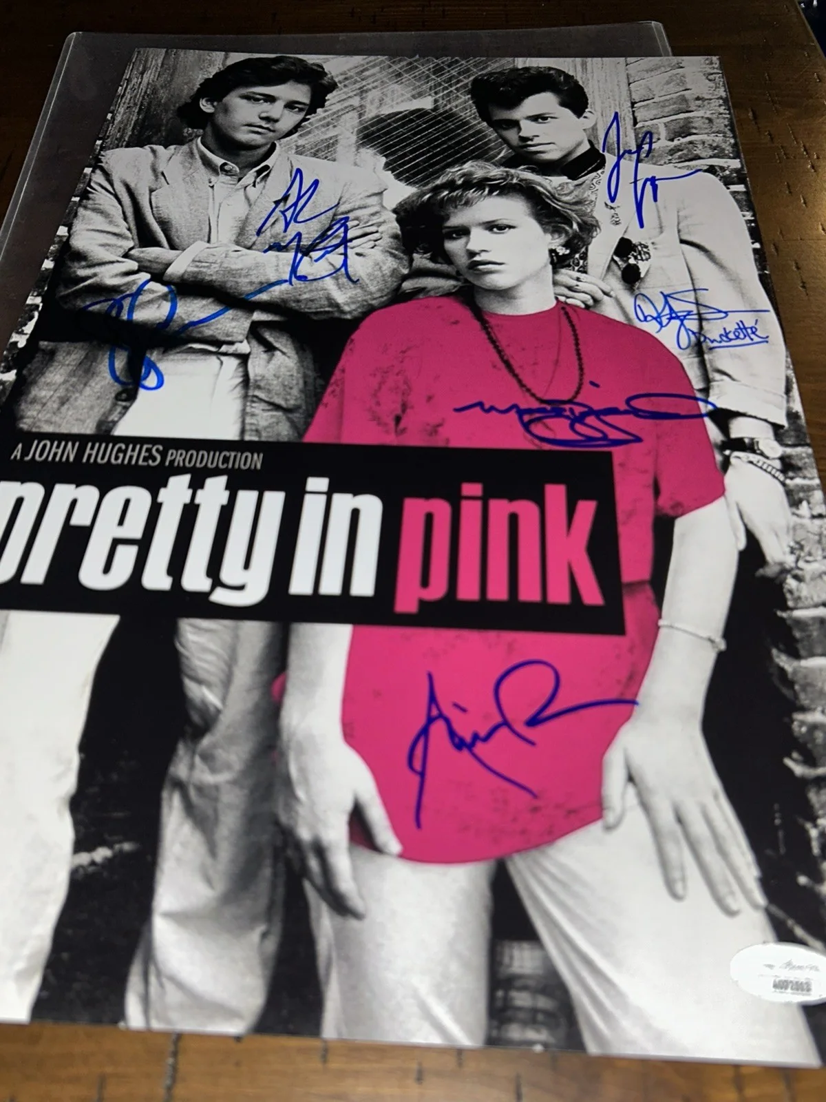 Pretty In Pink 11x17 movie poster signed by 6 Cryer, McCarthy, Ringwald, Potts, image 2