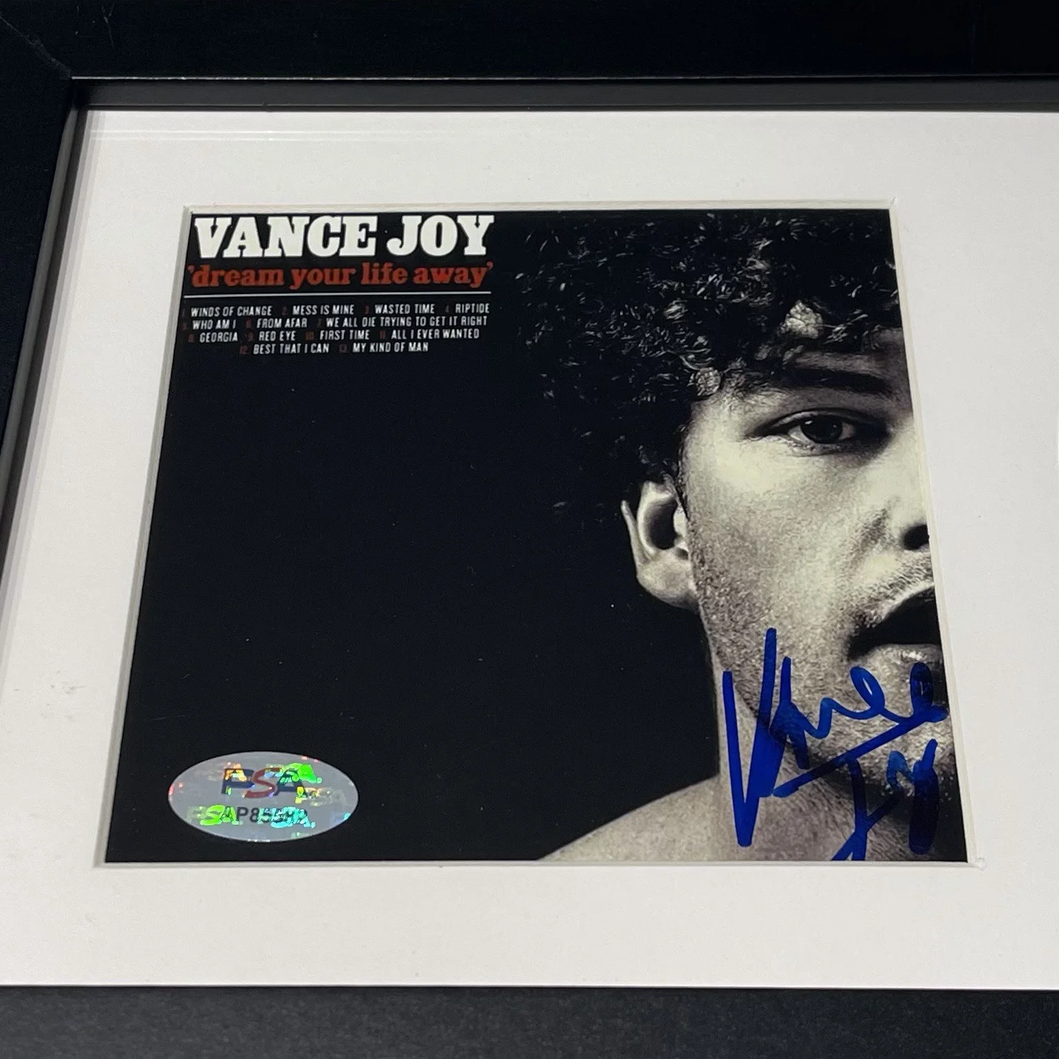VANCE JOY SIGNED DREAM YOUR LIFE AWAY CD ALBUM AUTOGRAPH FRAMED PSA COA, изображение 2