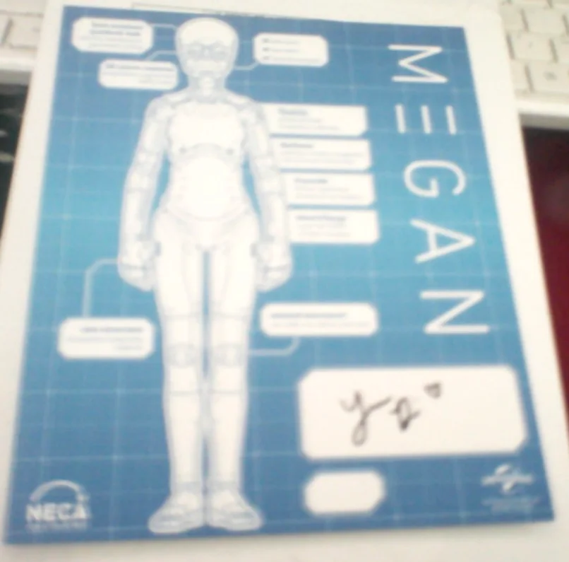 Jenna Davis — Jenna Davis Voice of Megan signed Neca Megan Card