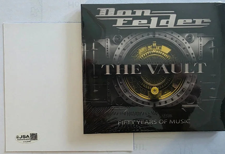 Don Felder of the Eagles JSA Certified Signed The Vault CD insert card with CD, image 3