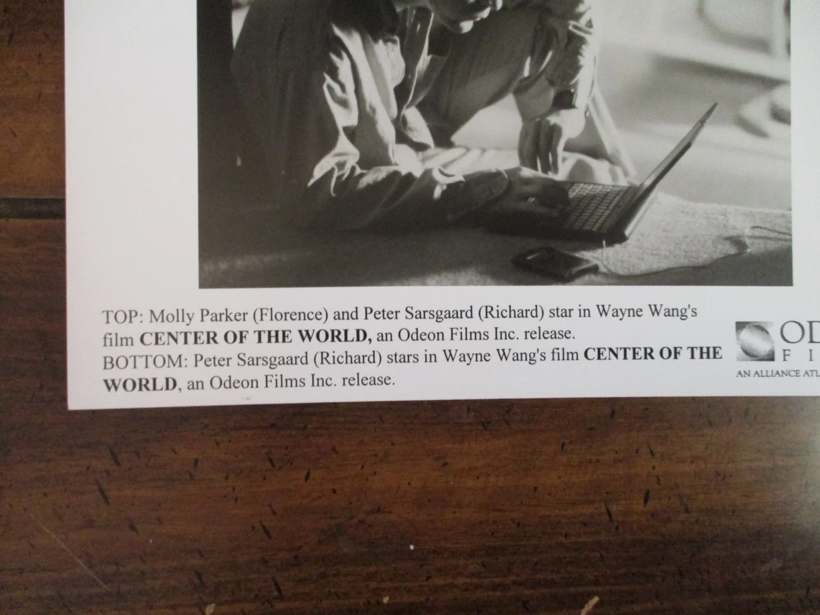 Molly Parker/Peter Sarsgaard(CENTER OF THE WORLD)2001 8 x 10 B &W Press Photo, изображение 4