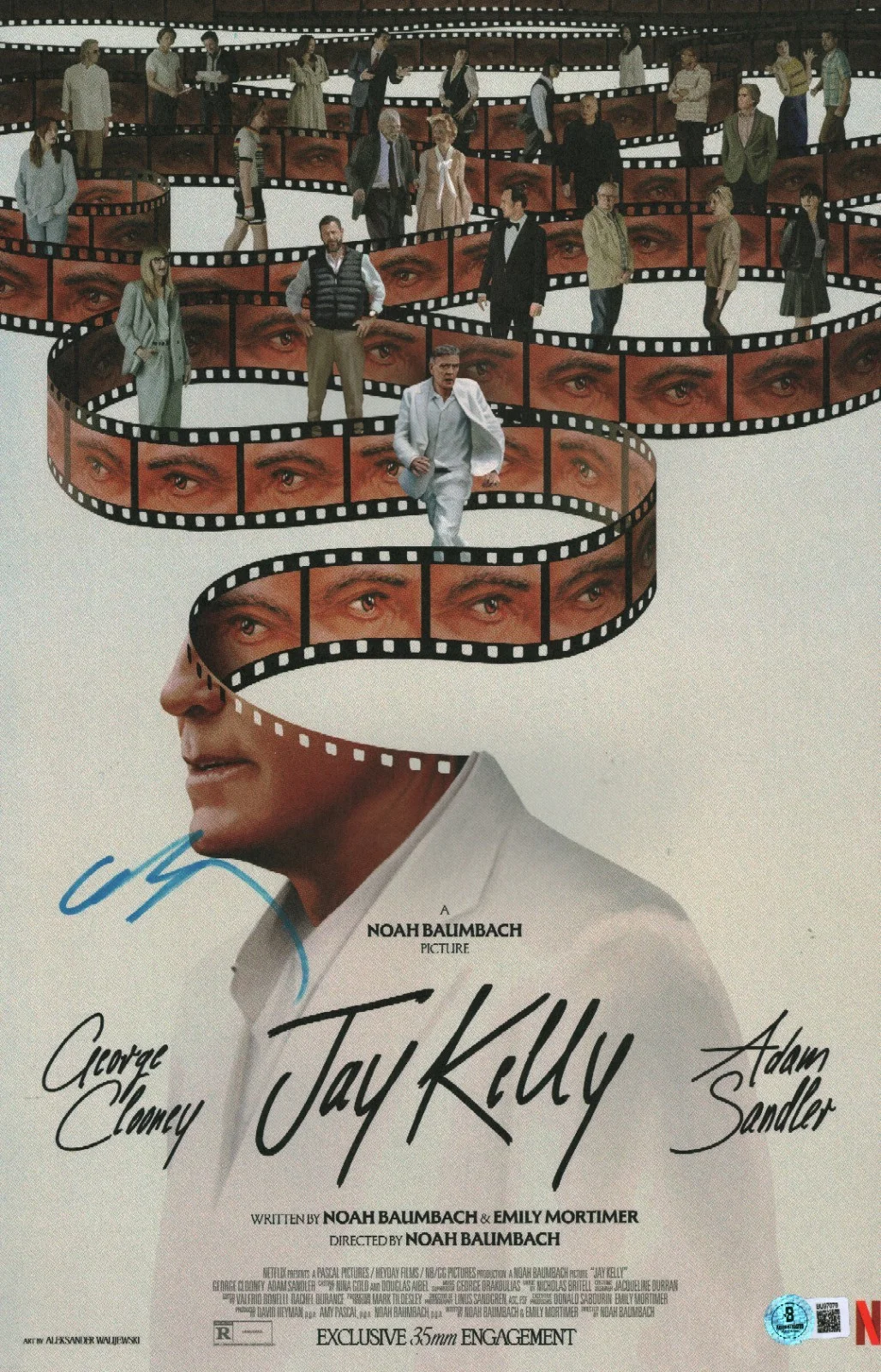 adam sandler — Adam Sandler Signed Jay Kelly 11x17 Photo Poster Autographed BAS COA