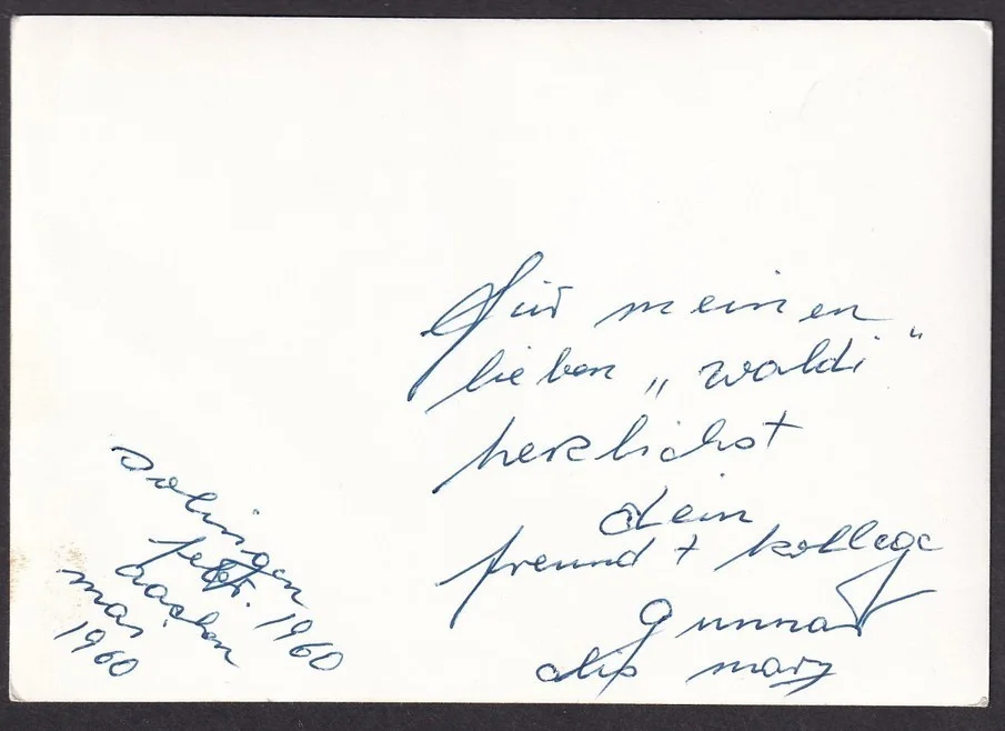 Gunnar Hell German Musician 1960 signed photograph, image 2