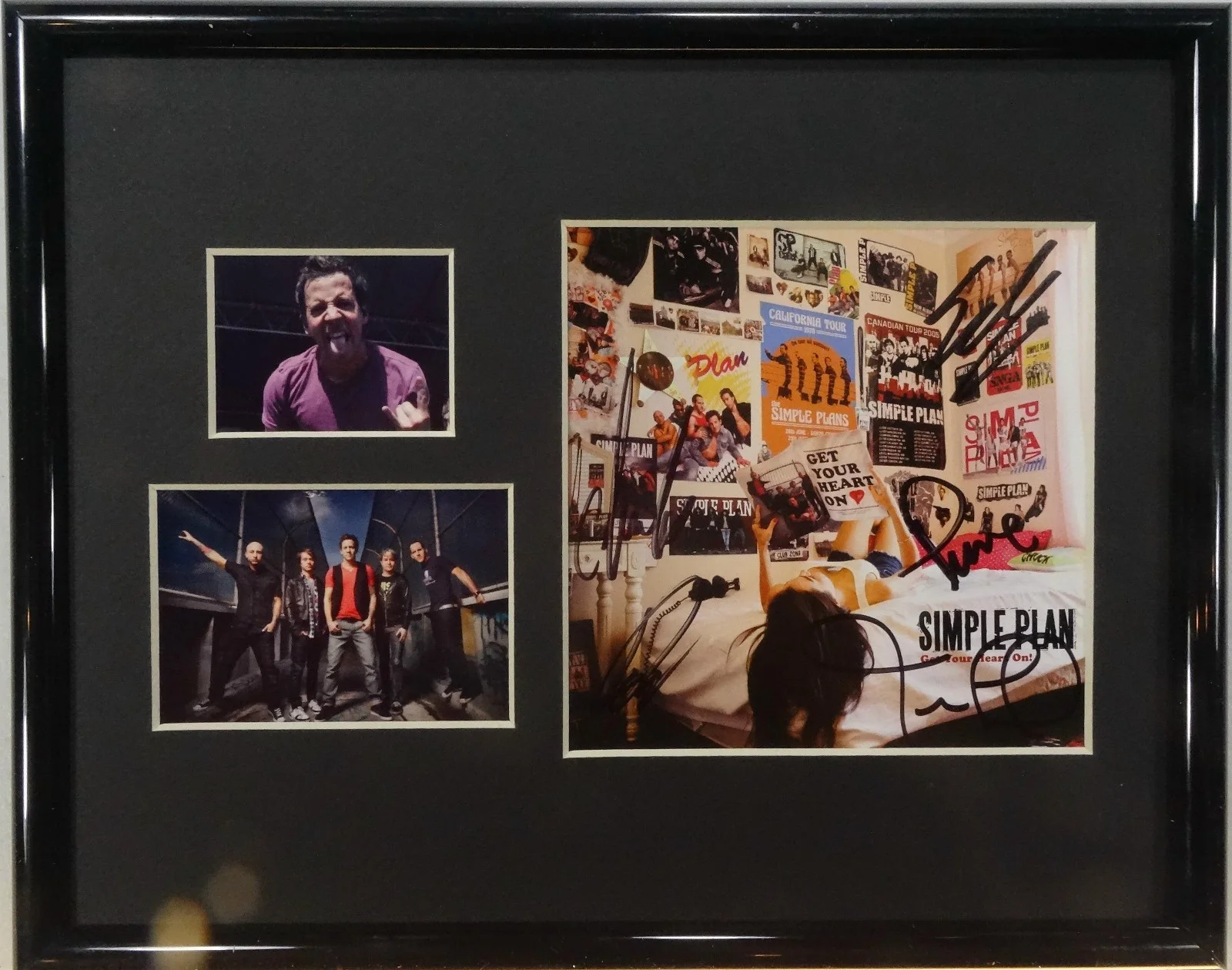 SIGNED SIMPLE PLAN AUTOGRAPHED CD FRAME DISPLY CERTIFIED AUTHENTIC JSA # GG17233, image 2