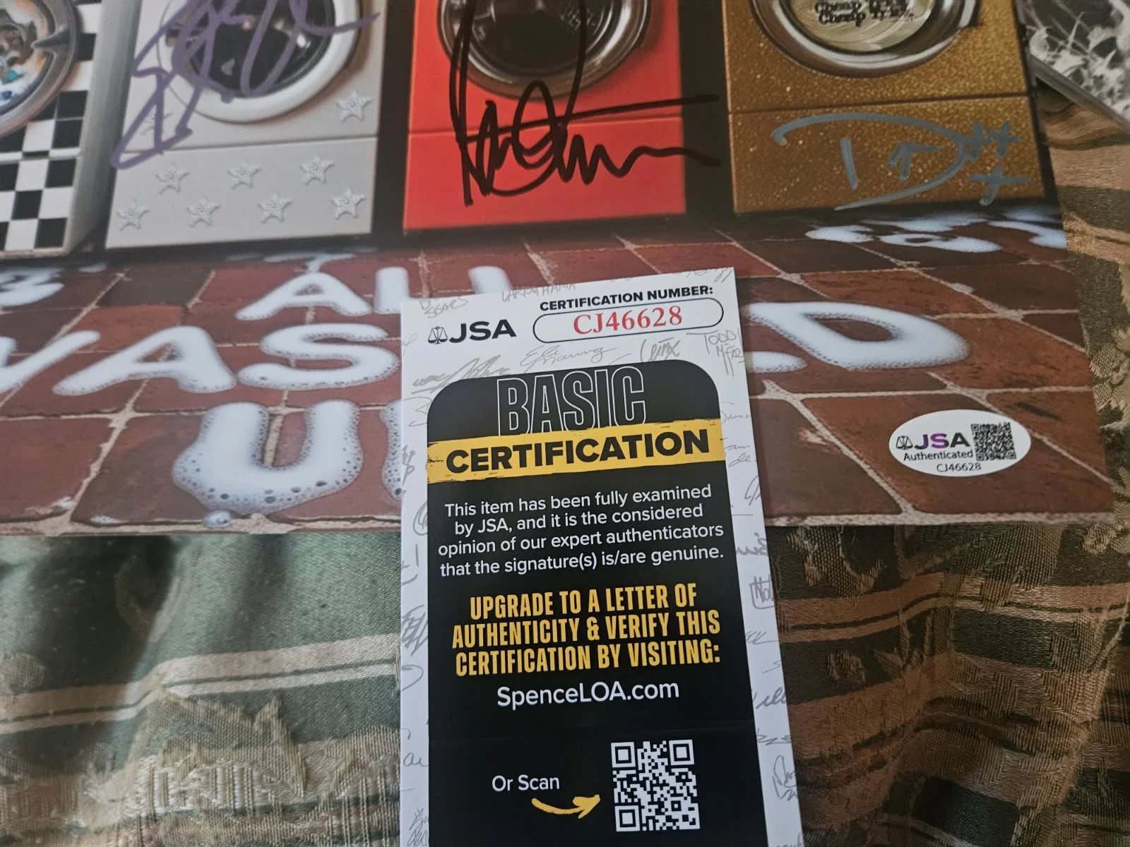 Cheap Trick autographed insert to Album All Washed Up JSA Certified, изображение 3