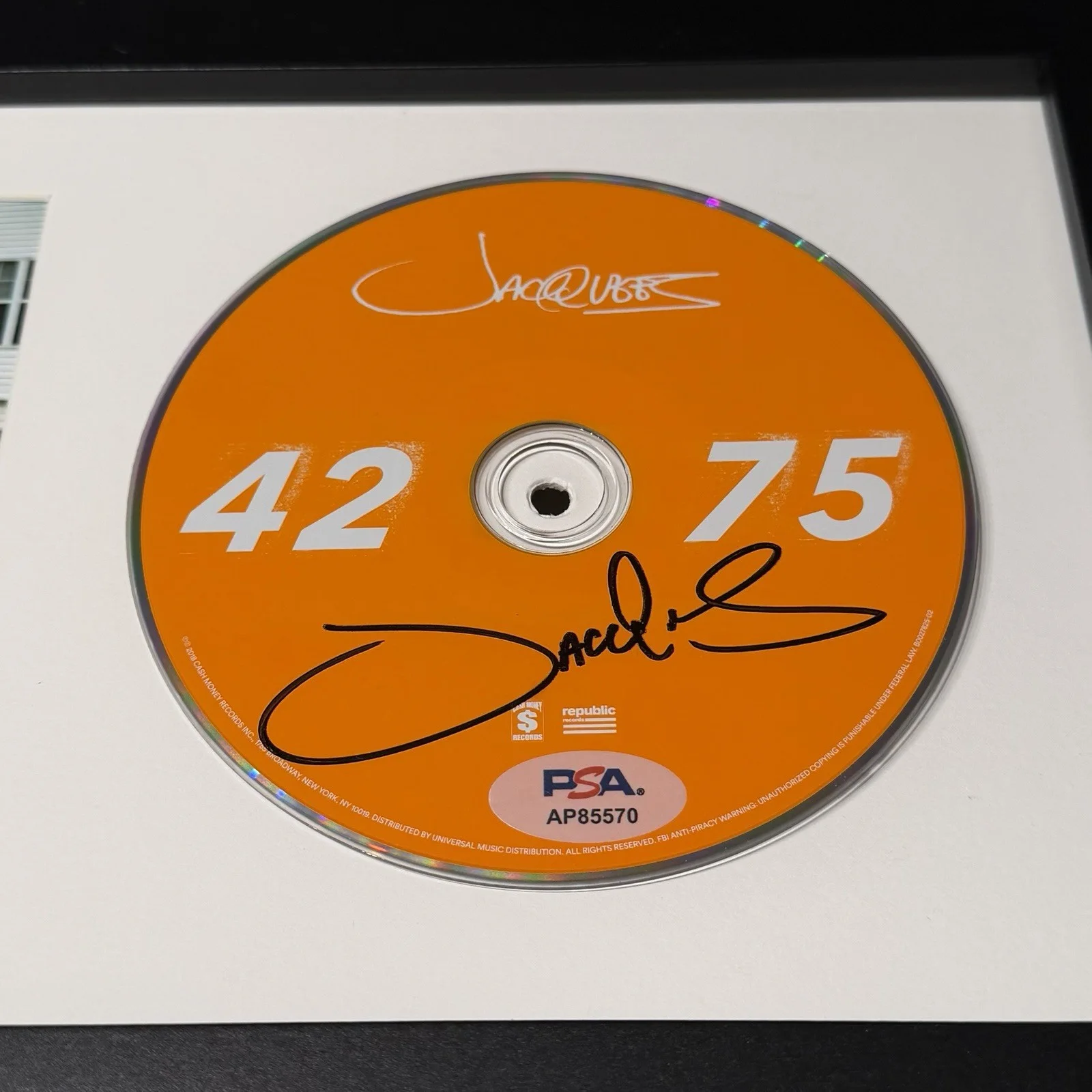 JACQUEES SIGNED 4275 CD ALBUM SINGER KING OF R&B AUTOGRAPH FRAMED PSA COA, изображение 2