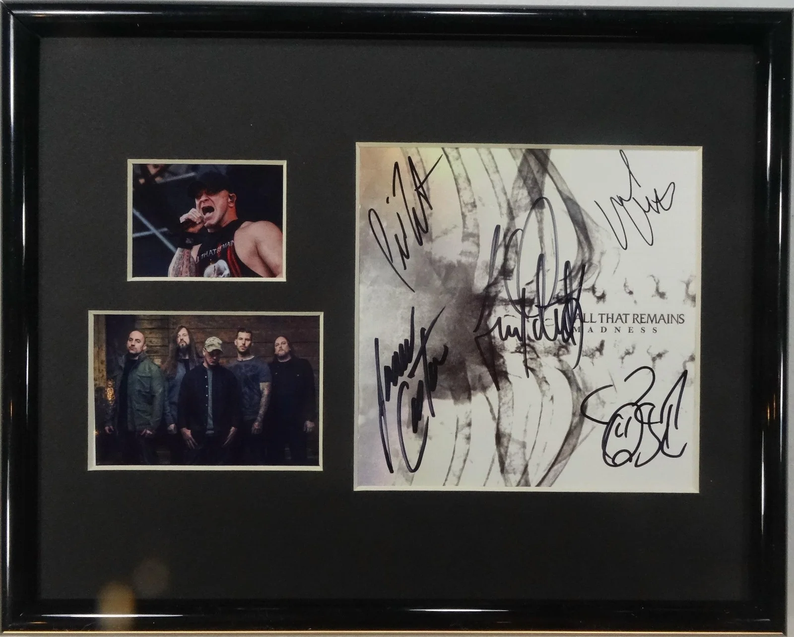 SIGNED ALL THAT REMAINS AUTOGRAPHED MADNESS CD DISPLAY CERTIFIED JSA # DD47728, image 2