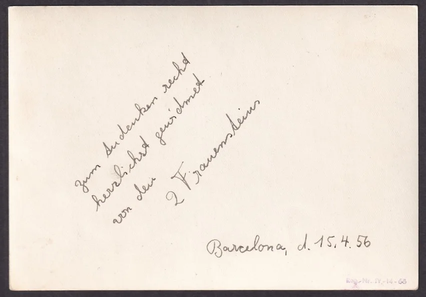 "Frauensteins" German performance duo 1956 signed photograph, image 2