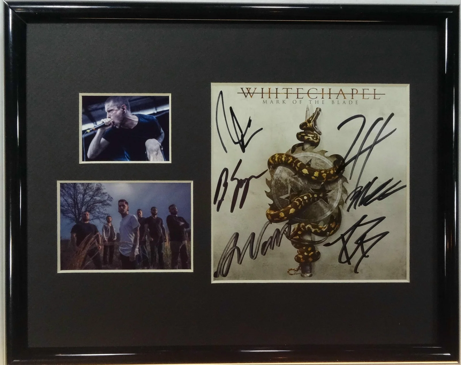 SIGNED WHITECHAPEL AUTOGRAPHED CD DISPLAY ALL6 CERTIFIED AUTHENTIC JSA # DD47825, image 2