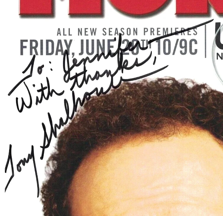 Tony Shalhoub — TONY SHALHOUB JSA Autographed Monk 8X11 FREE SHIPPING! Galaxy Quest JSA not PSA, изображение 3