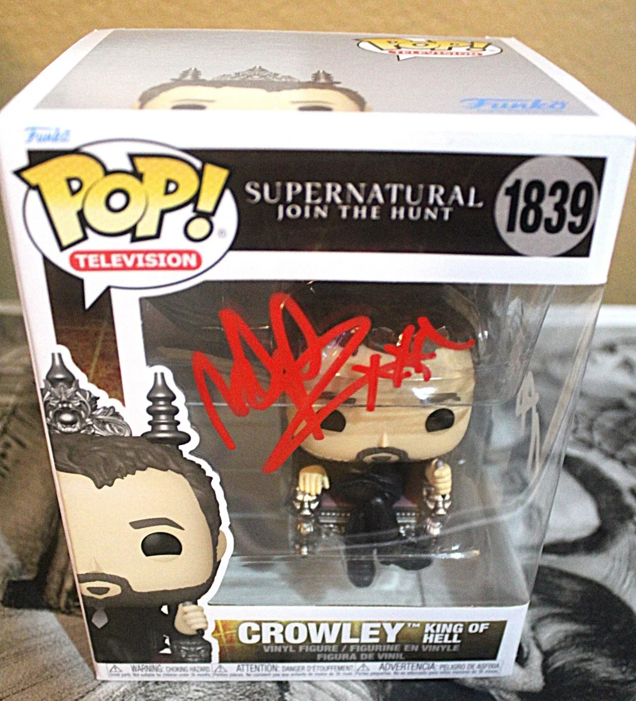 Mark Sheppard, Mark Pellegrino — Signed Pop #1839 - Supernatural - Crowley, Mark Sheppard, Mark Pellegrino + COA, изображение 2