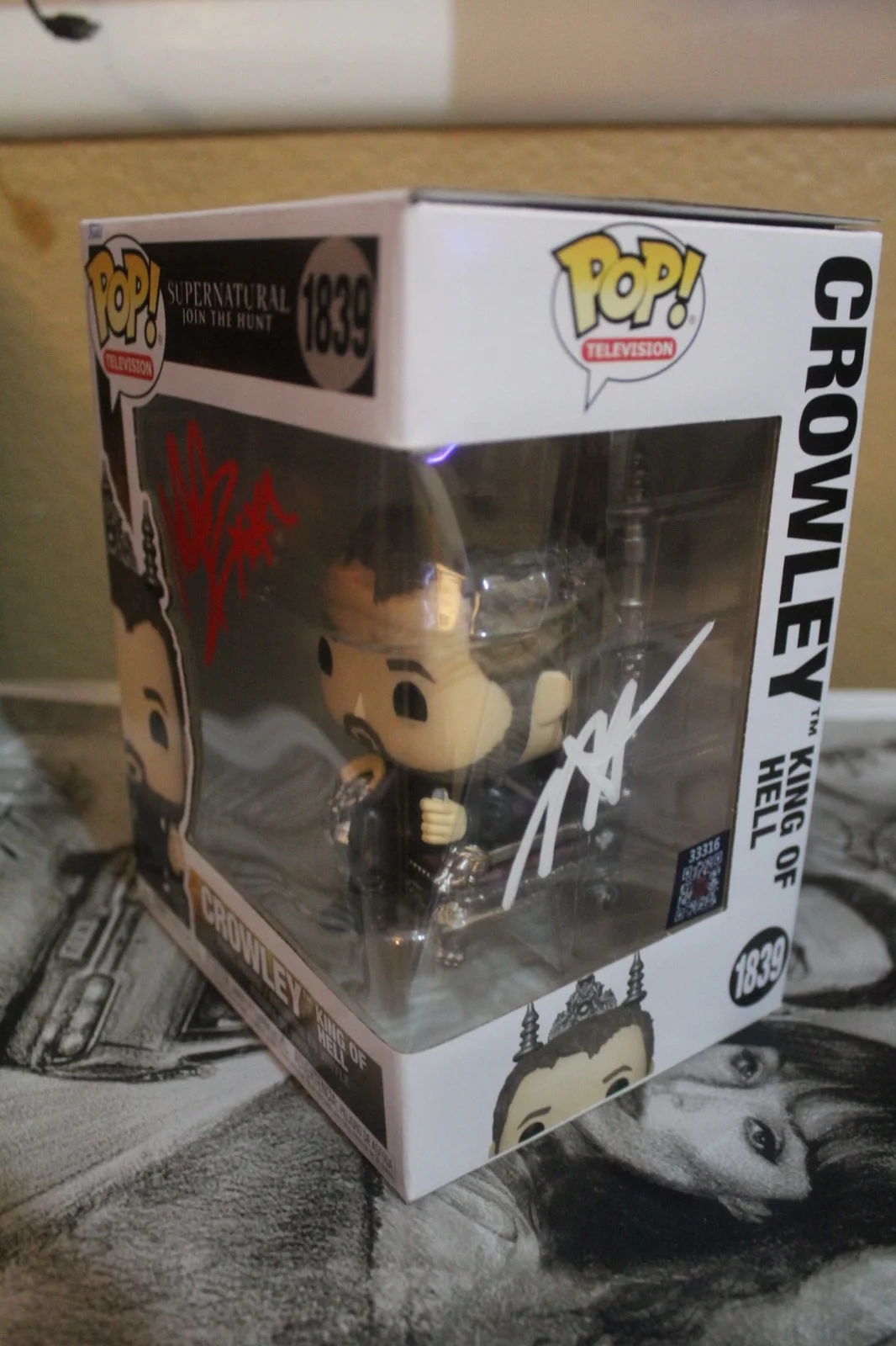 Mark Sheppard, Mark Pellegrino — Signed Pop #1839 - Supernatural - Crowley, Mark Sheppard, Mark Pellegrino + COA, изображение 3