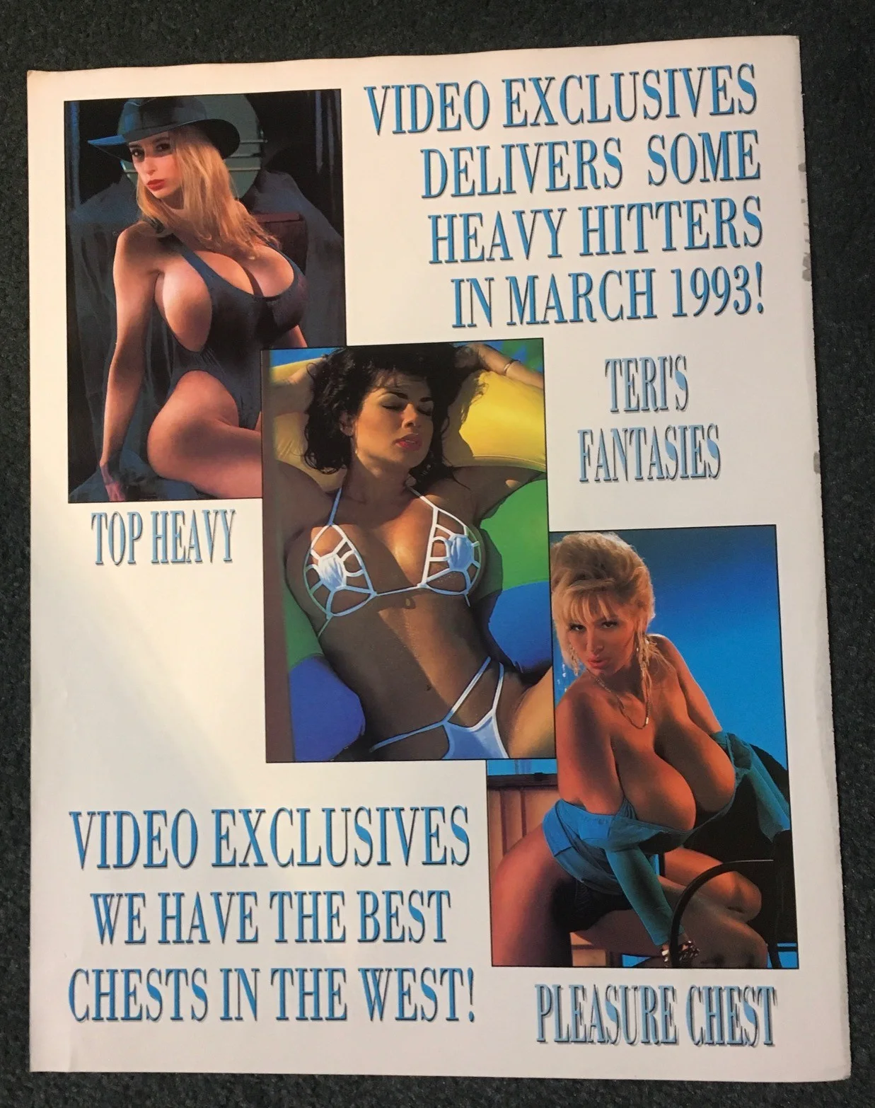 Tiffany Minx — HONEY I BLEW EVERYBODY AGAIN 1992 ORIGINAL promo flyer! TIFFANY MINX AUTOGRAPHED, изображение 3