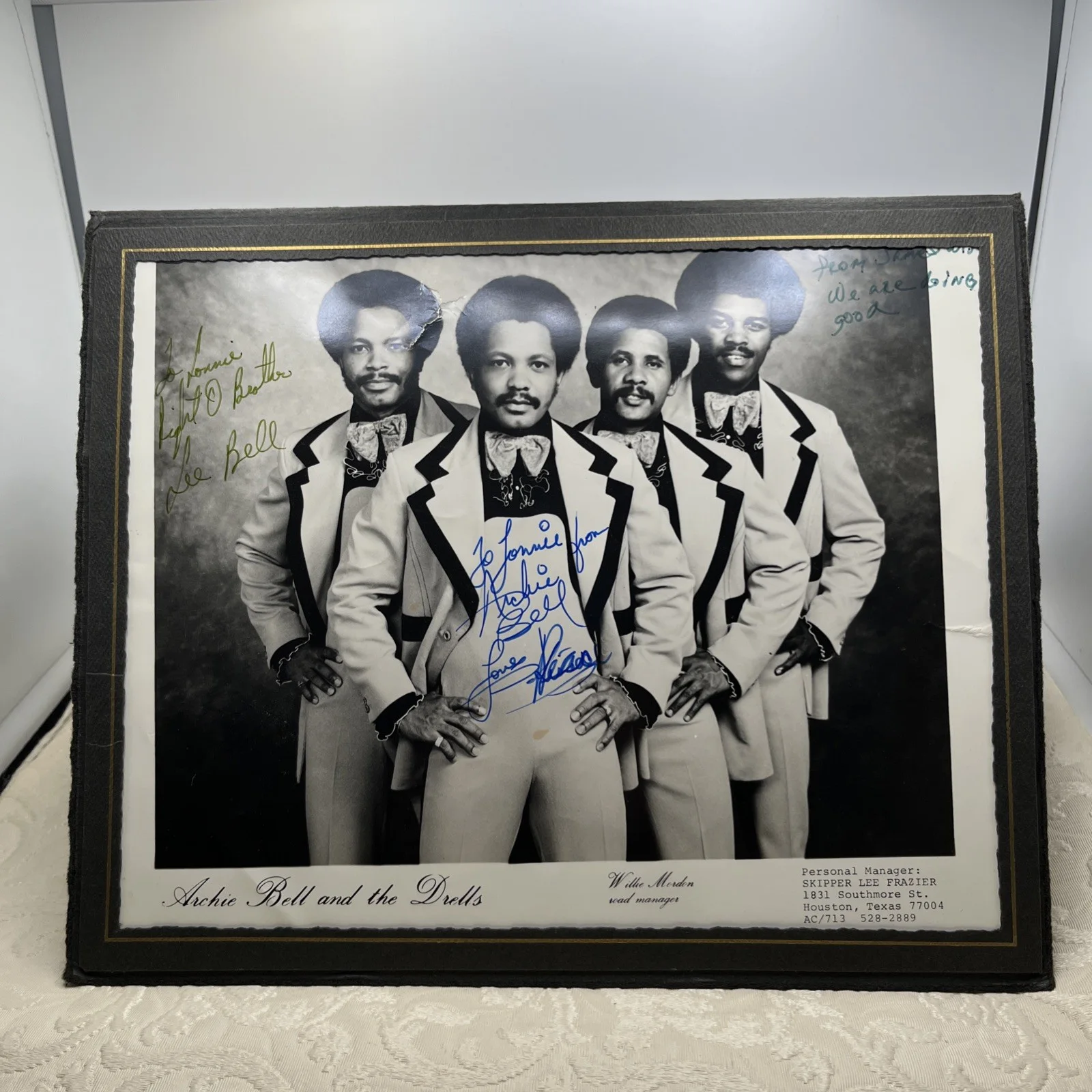 Archie Bell And The Drells 8x10 Signed Photograph Autographed Personalized, изображение 2