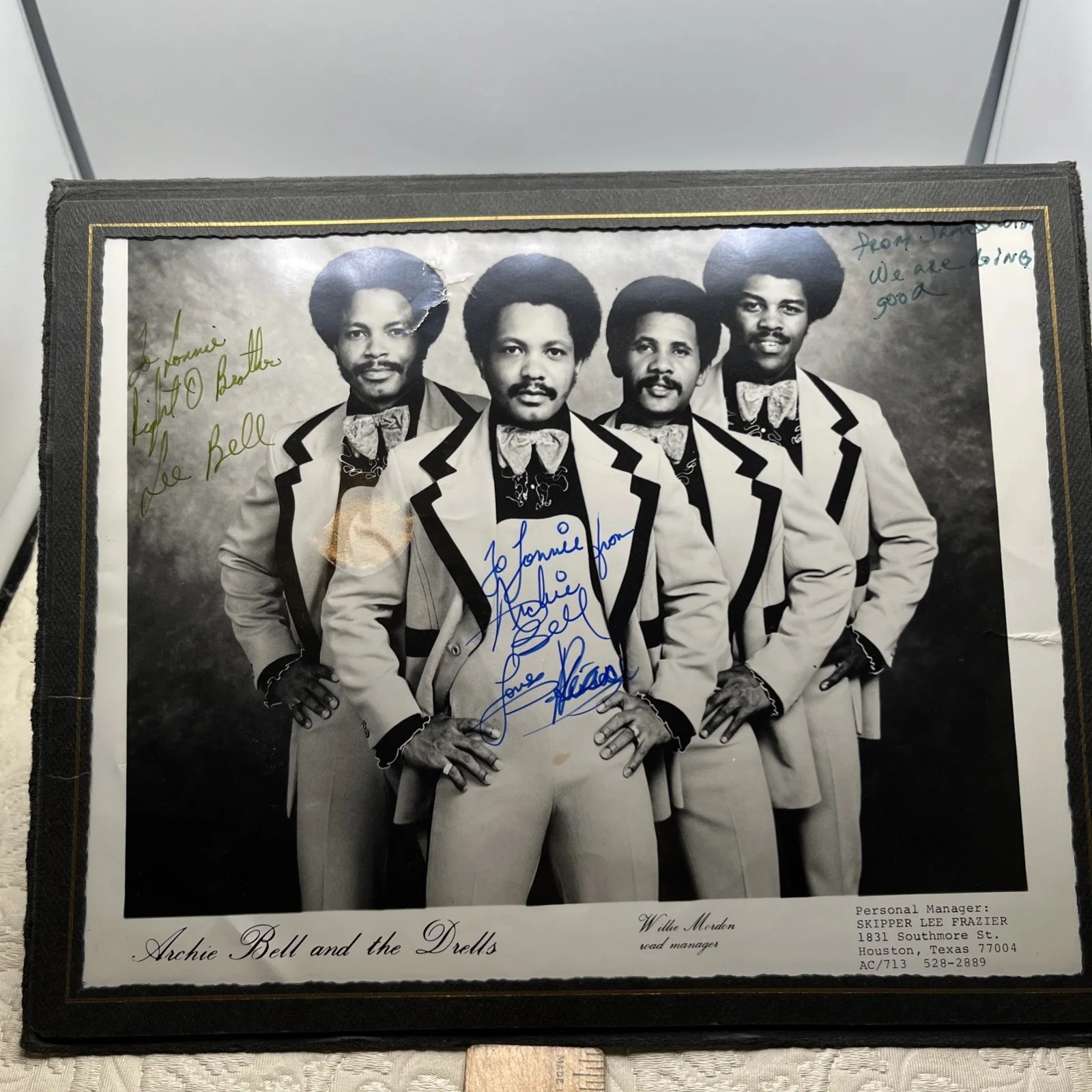 Archie Bell And The Drells 8x10 Signed Photograph Autographed Personalized, изображение 3