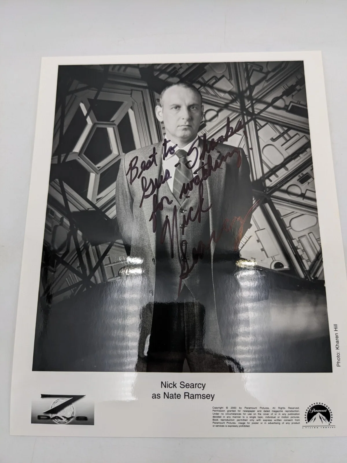 Nick Searcy As Nate Ramsey Seven Days TV Scifi Hand Signed Photo Autograph 8x10, изображение 2
