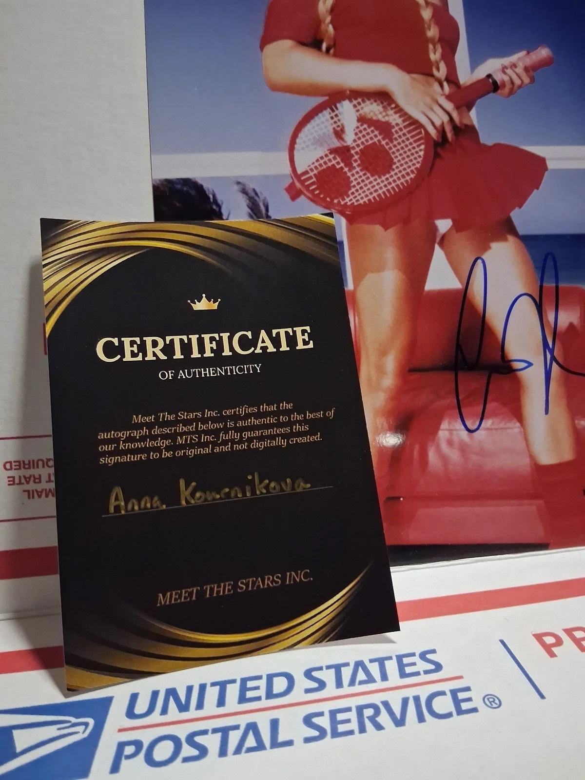Anna Kournikova Autographed 8x10 photo with COA, изображение 2