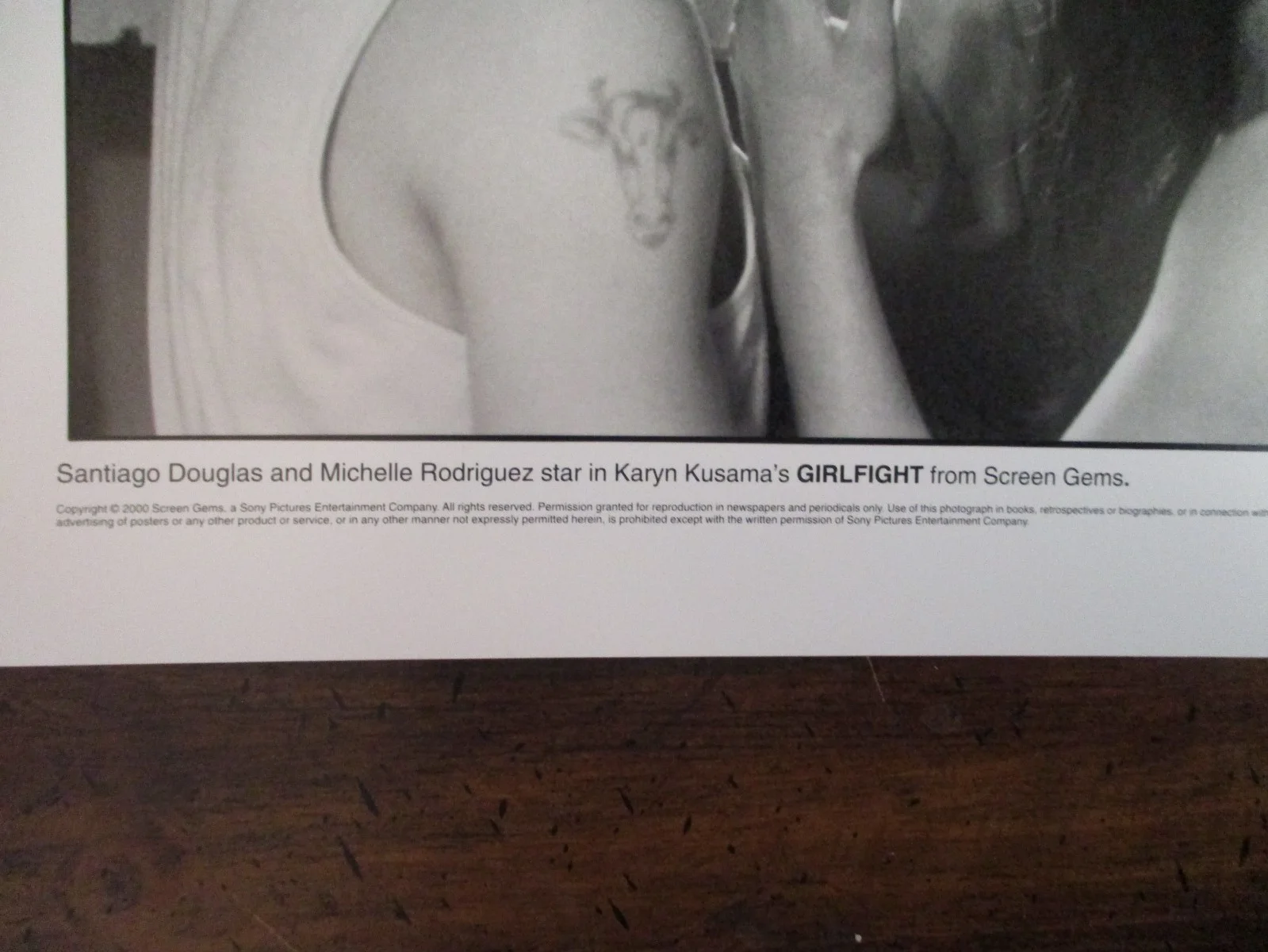 ("GIRLFIGHT")Santiago Douglas/Michelle Rodriguez/2000 10 x 8 Black/White Photo, image 2